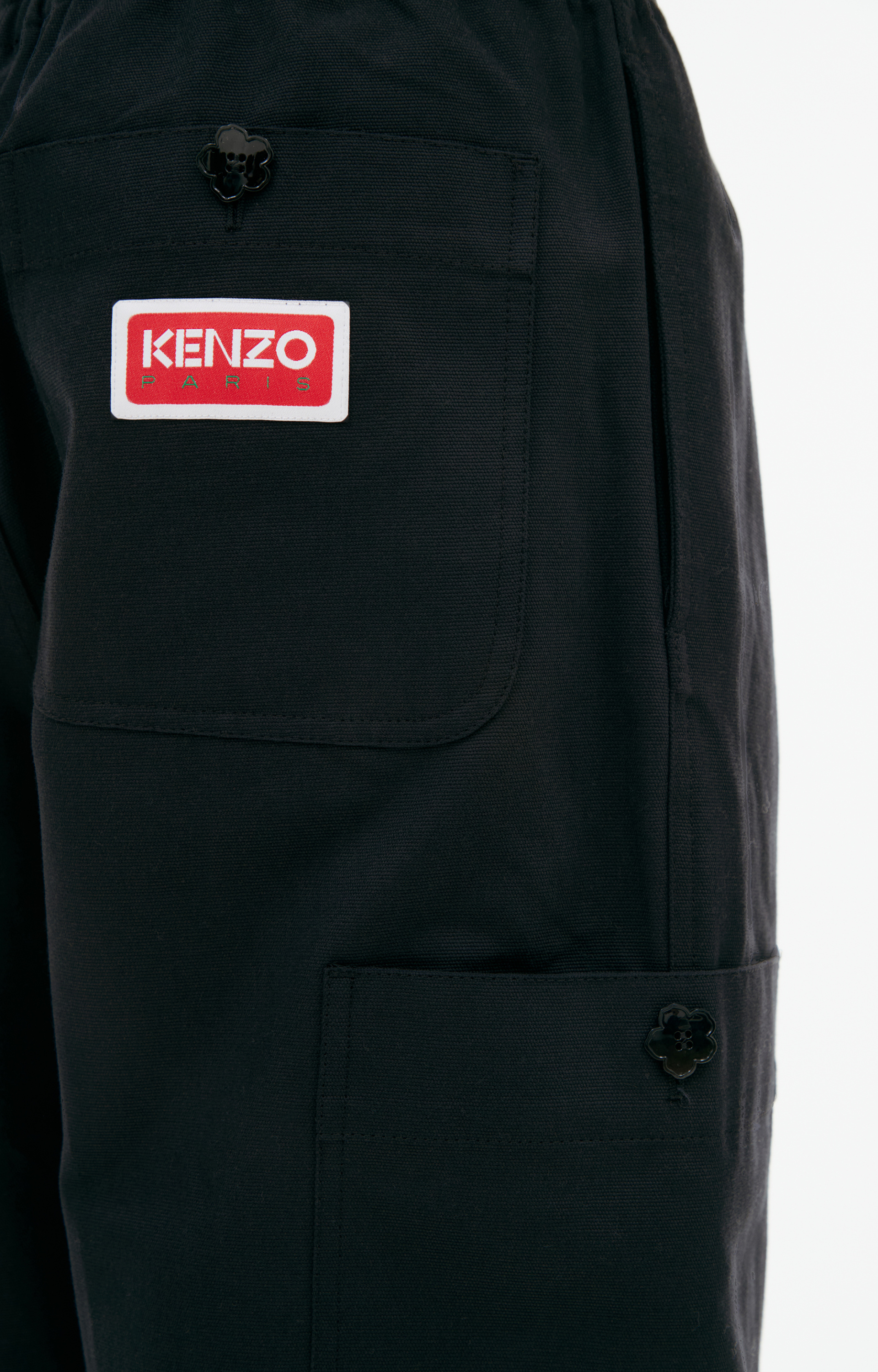 KENZO Black cuffed trousers