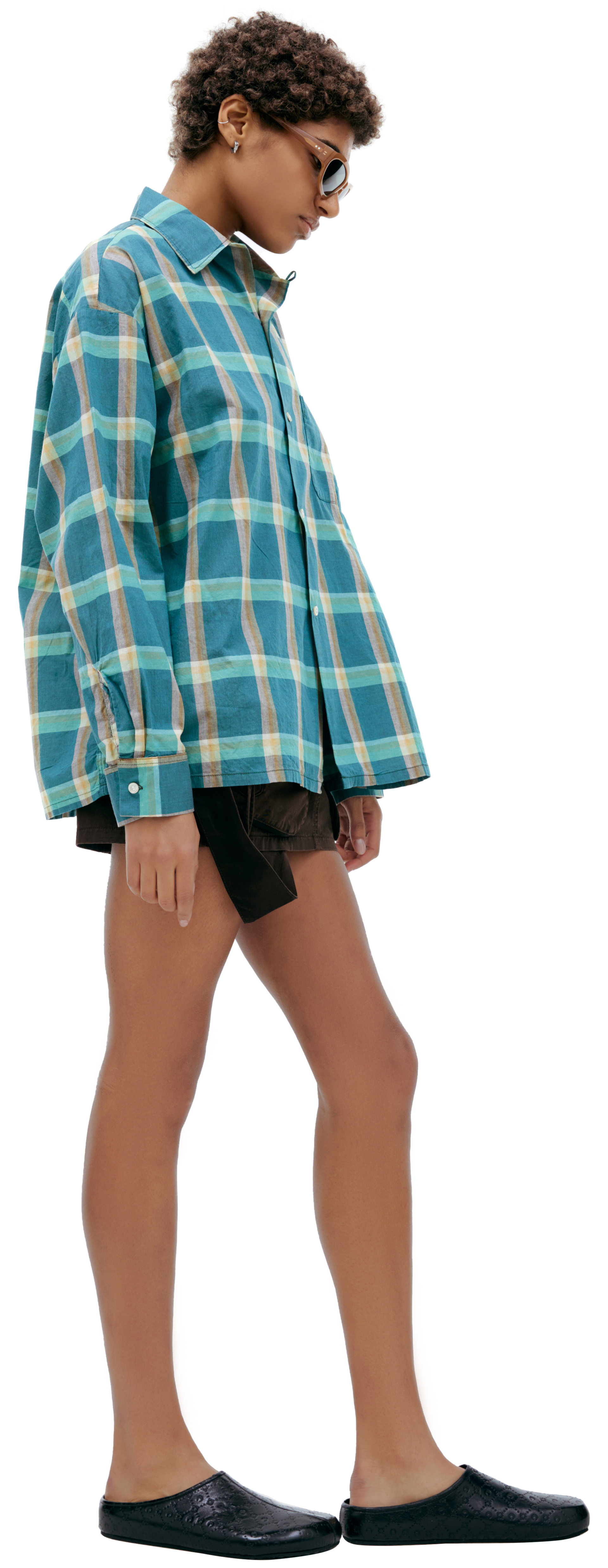 Saint Mxxxxxx Green plaid shirt