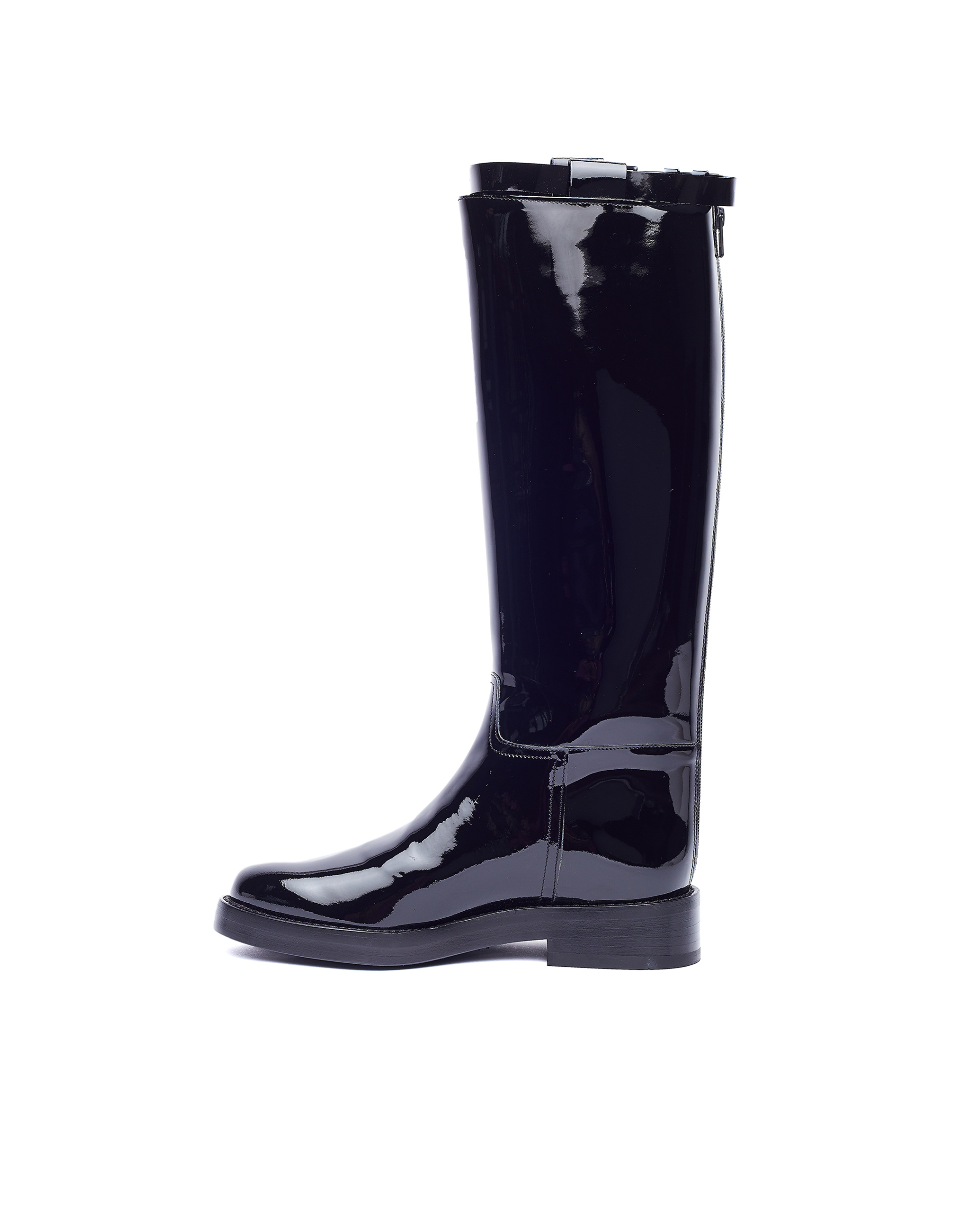 Ann Demeulemeester Black Patent Leather Boots