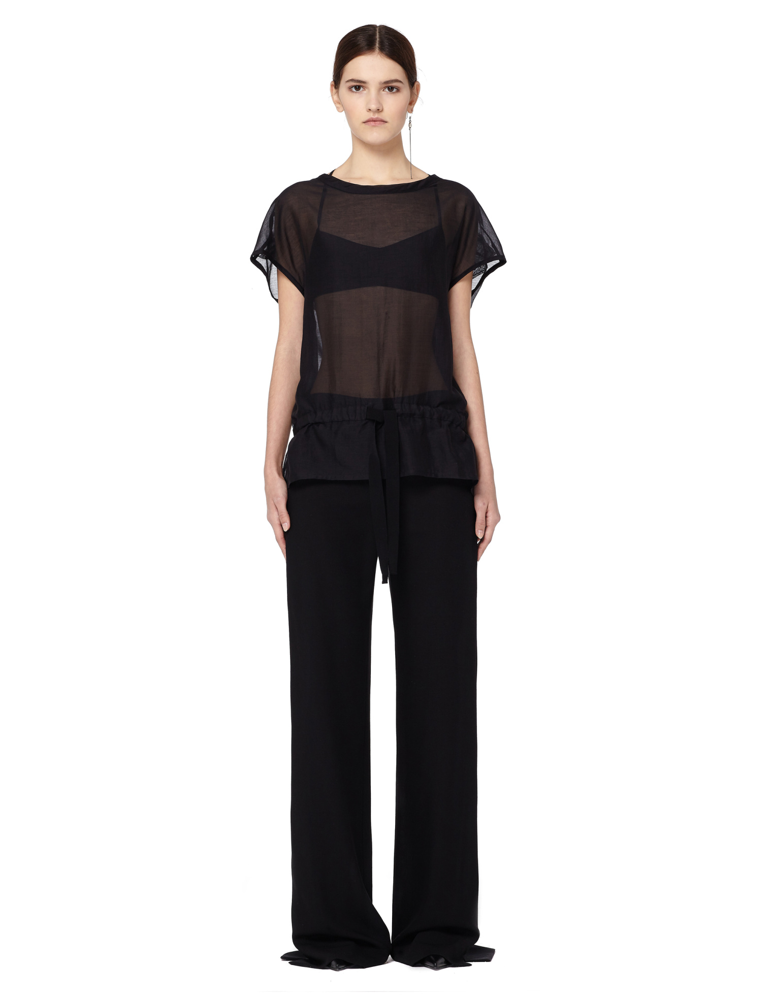 Ann Demeulemeester Sheer oversized top