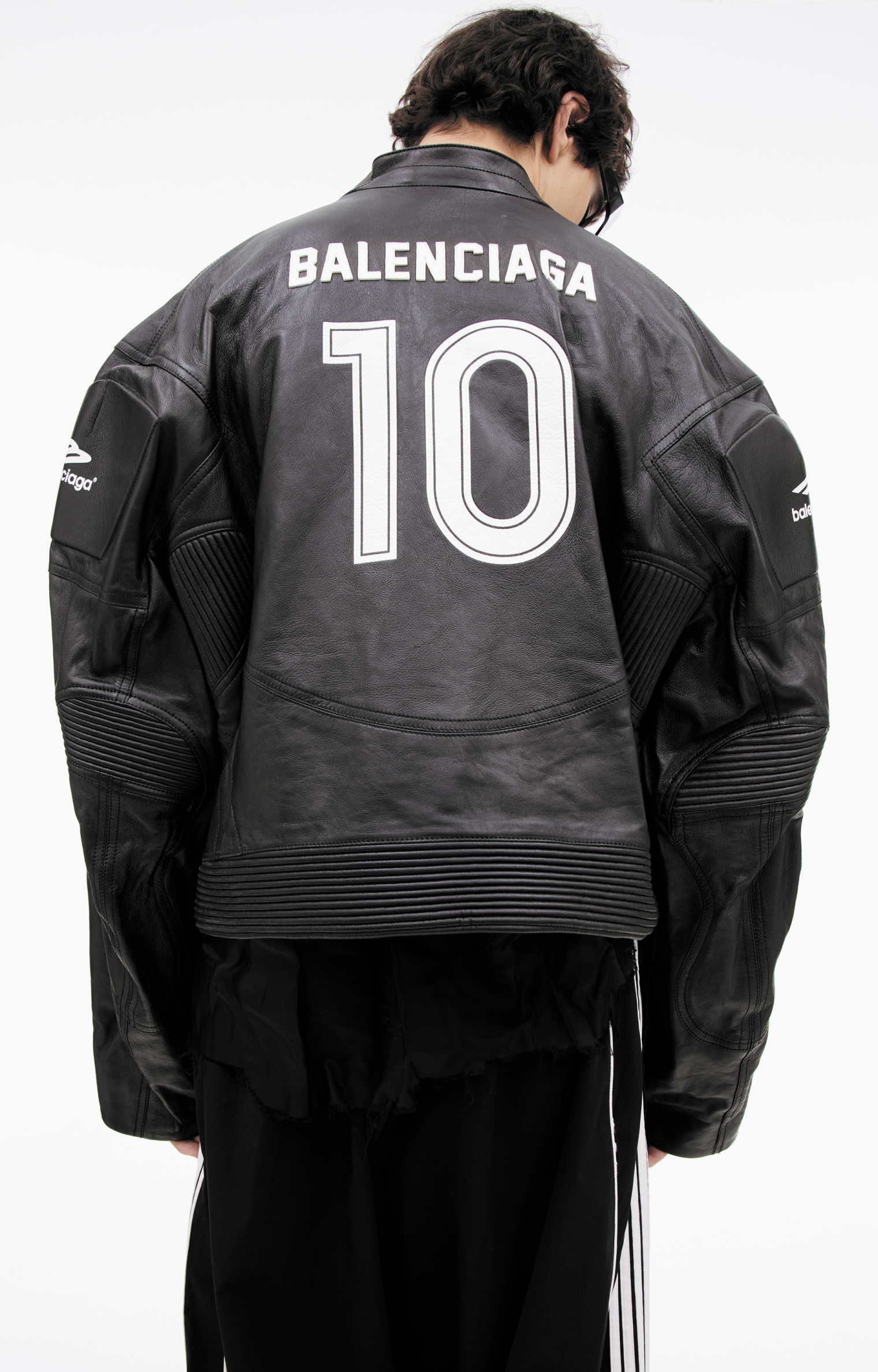 Balenciaga Leather jacket with logo