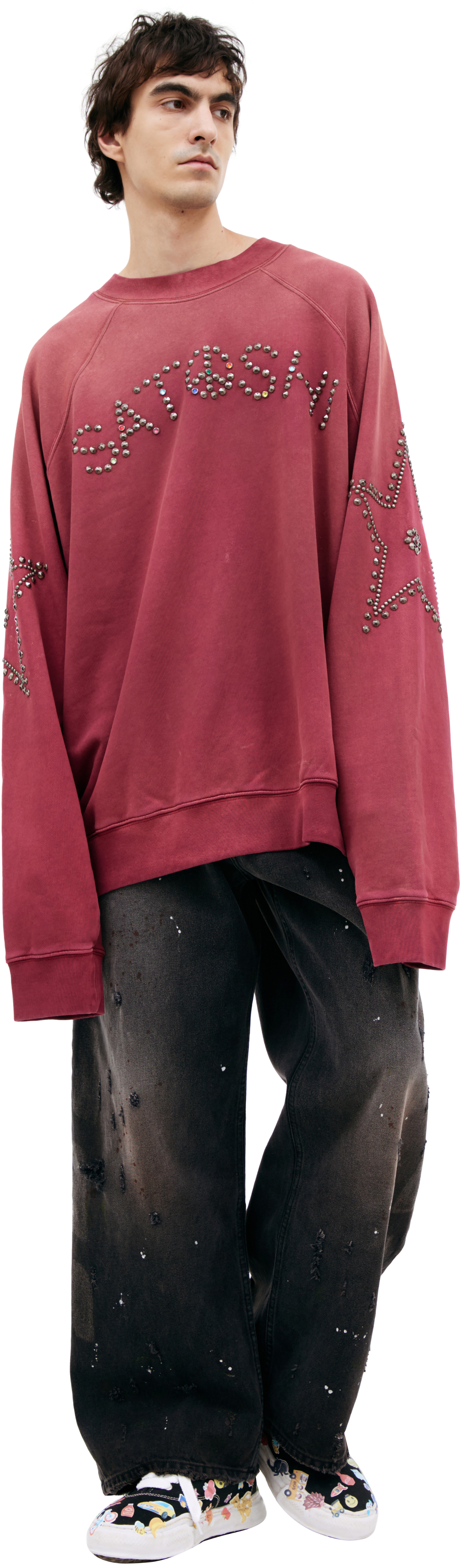 Satoshi Nakamoto Burgundy sweatshirt with logo