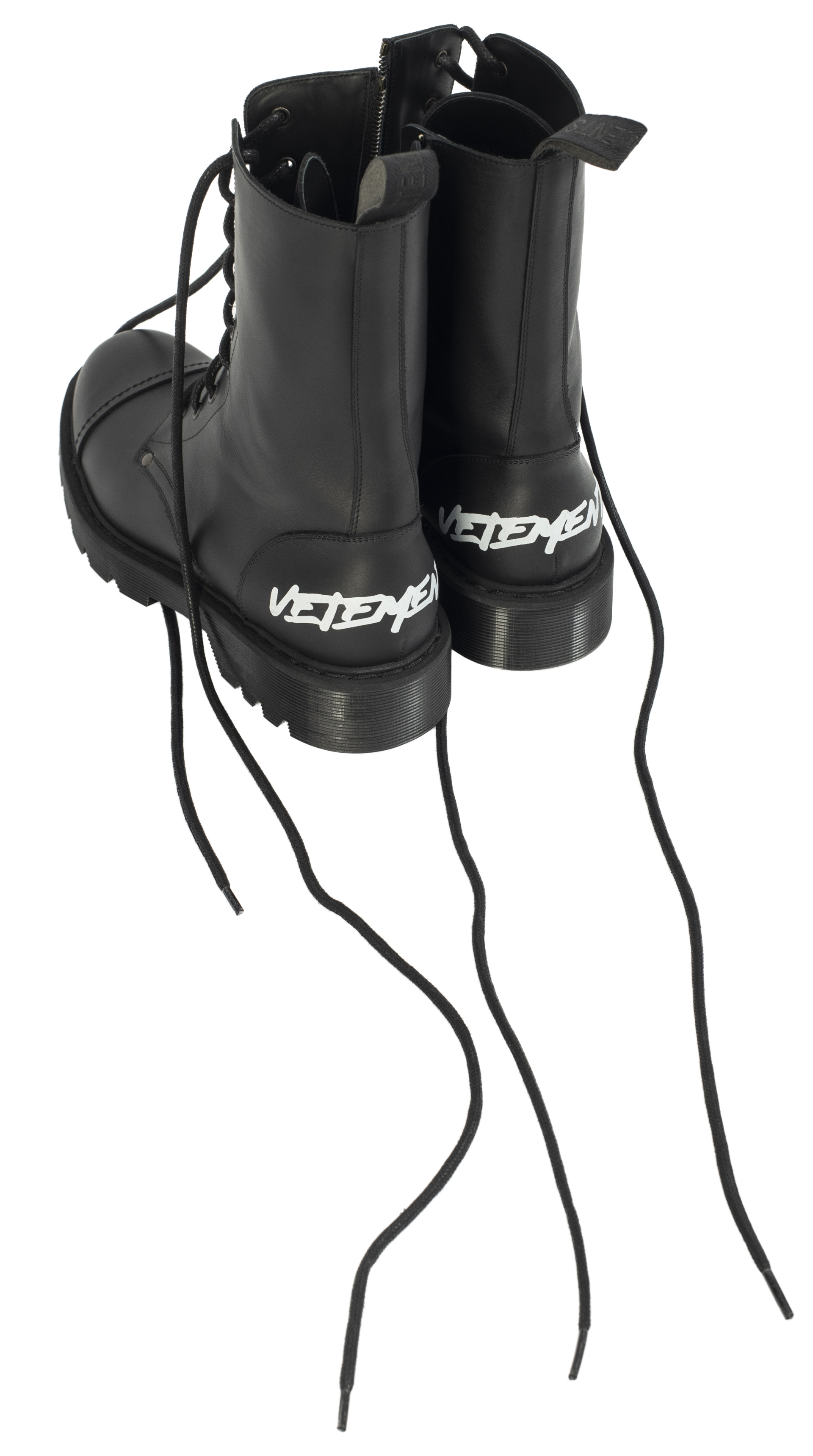 VETEMENTS Lace-up logo military boots