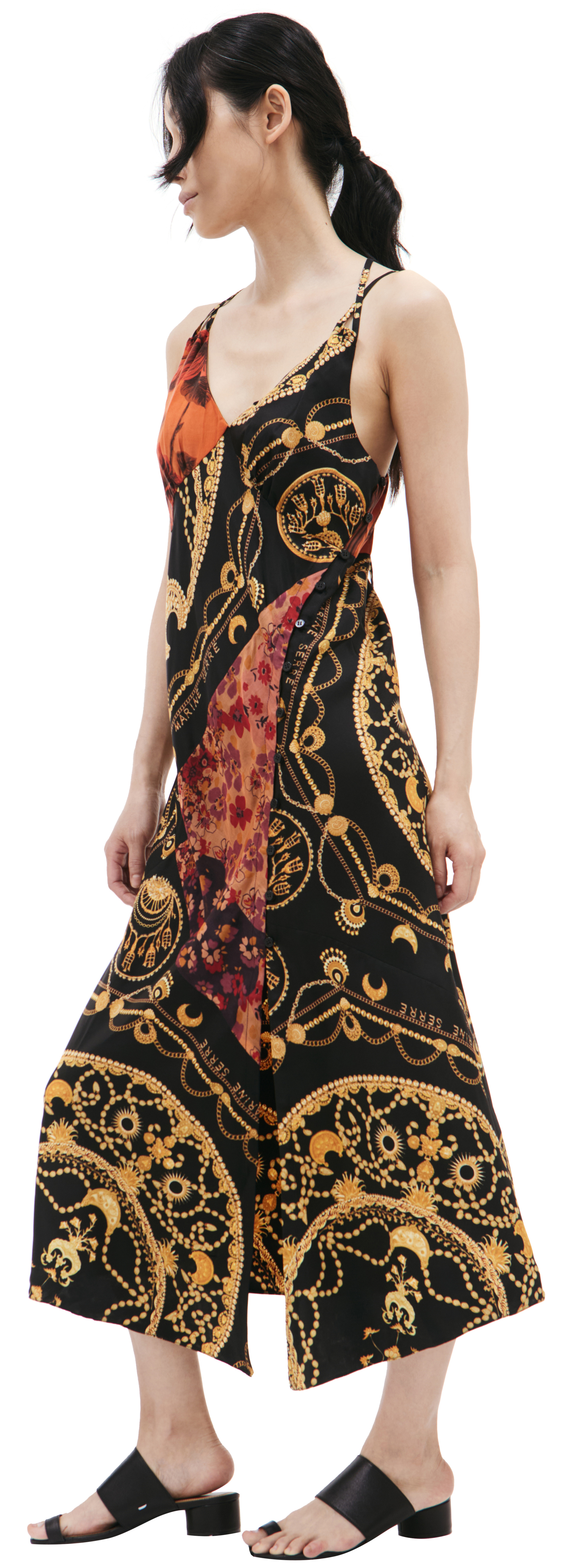 MARINE SERRE Ornament-print midi dress