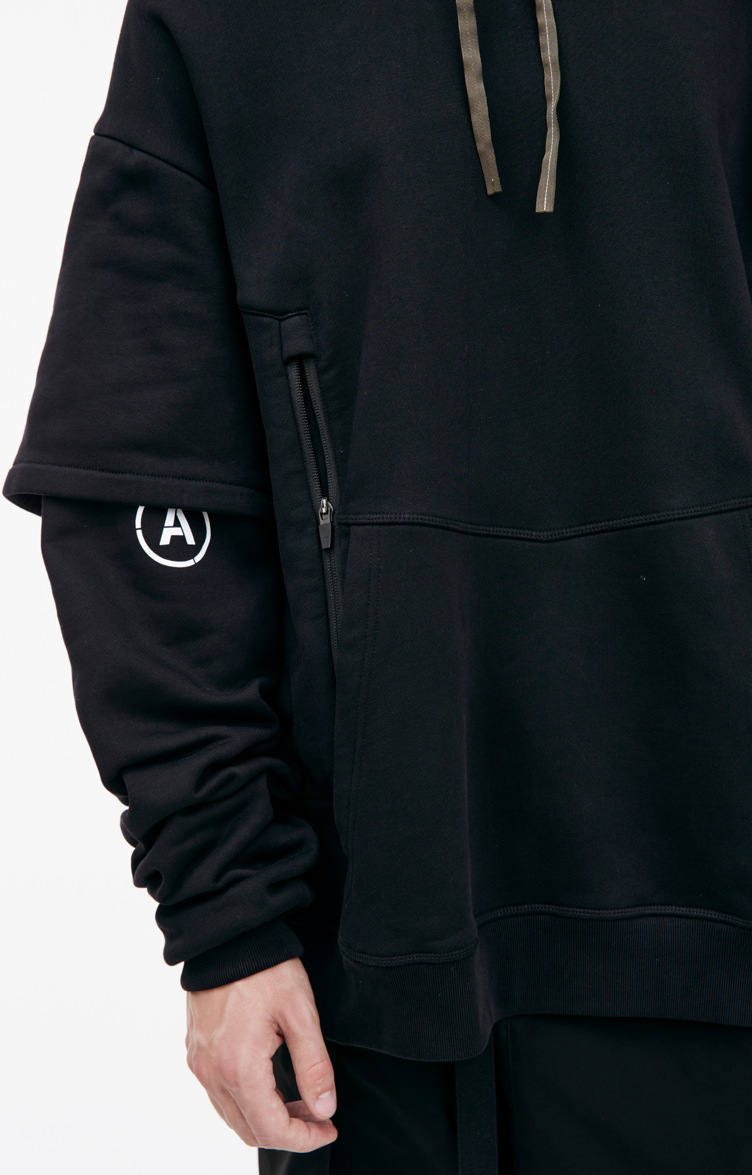 Acronym Black hoodie with three pockets