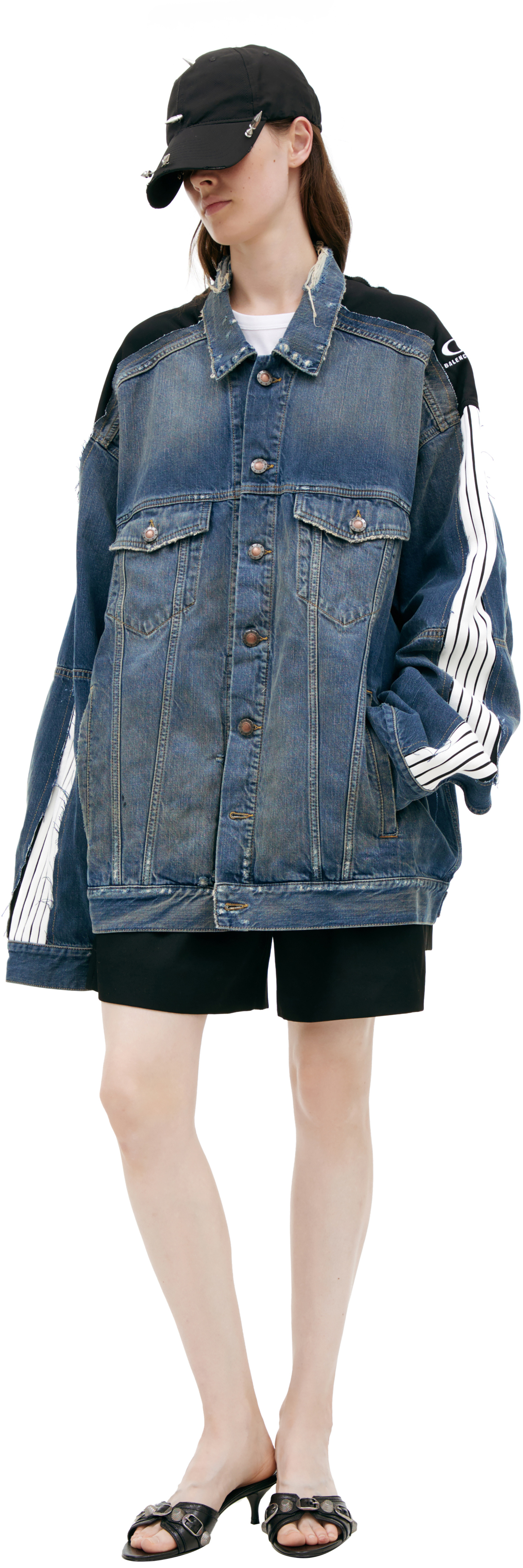 Balenciaga Denim jacket with stripes