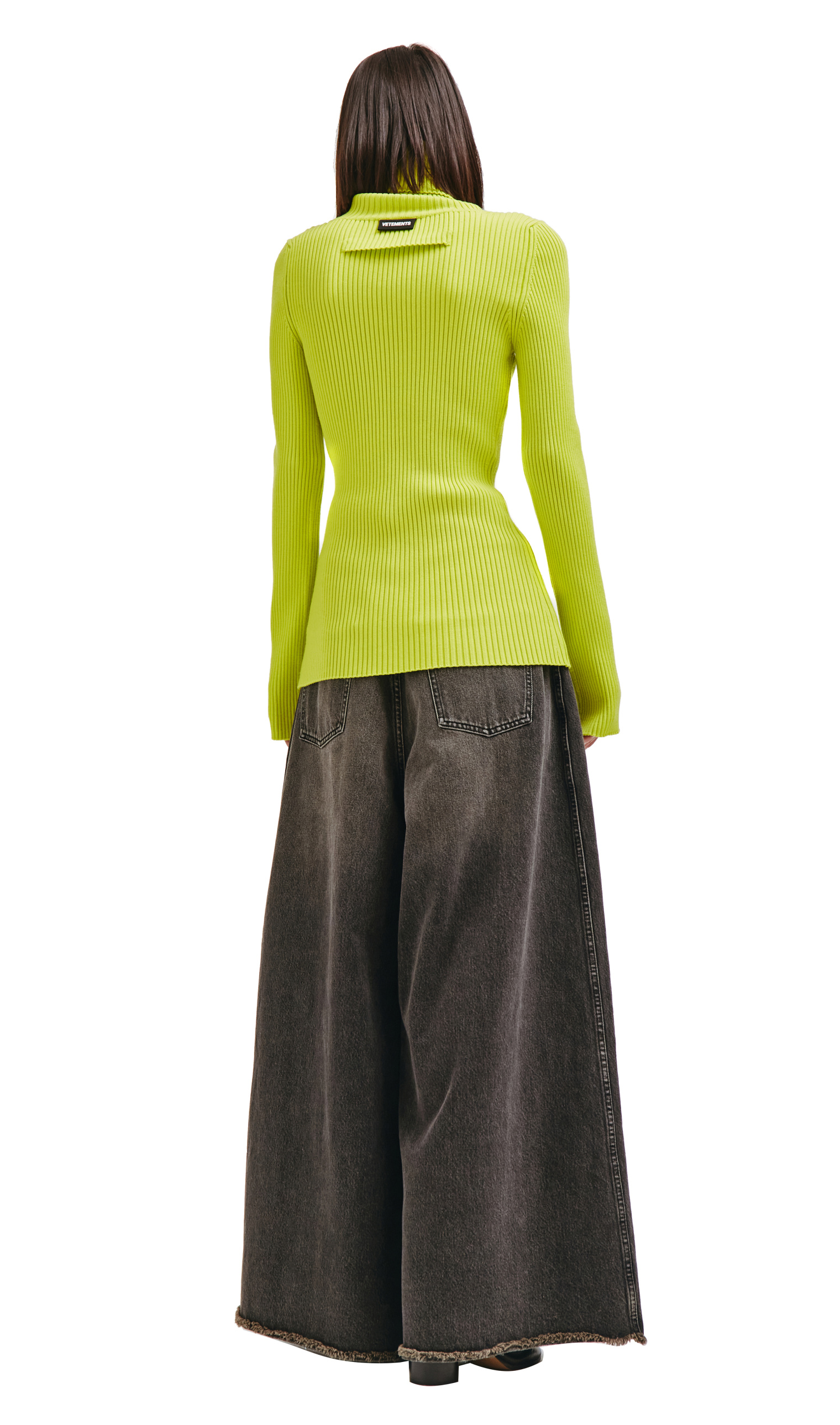 VETEMENTS Yellow Fitted Turtleneck