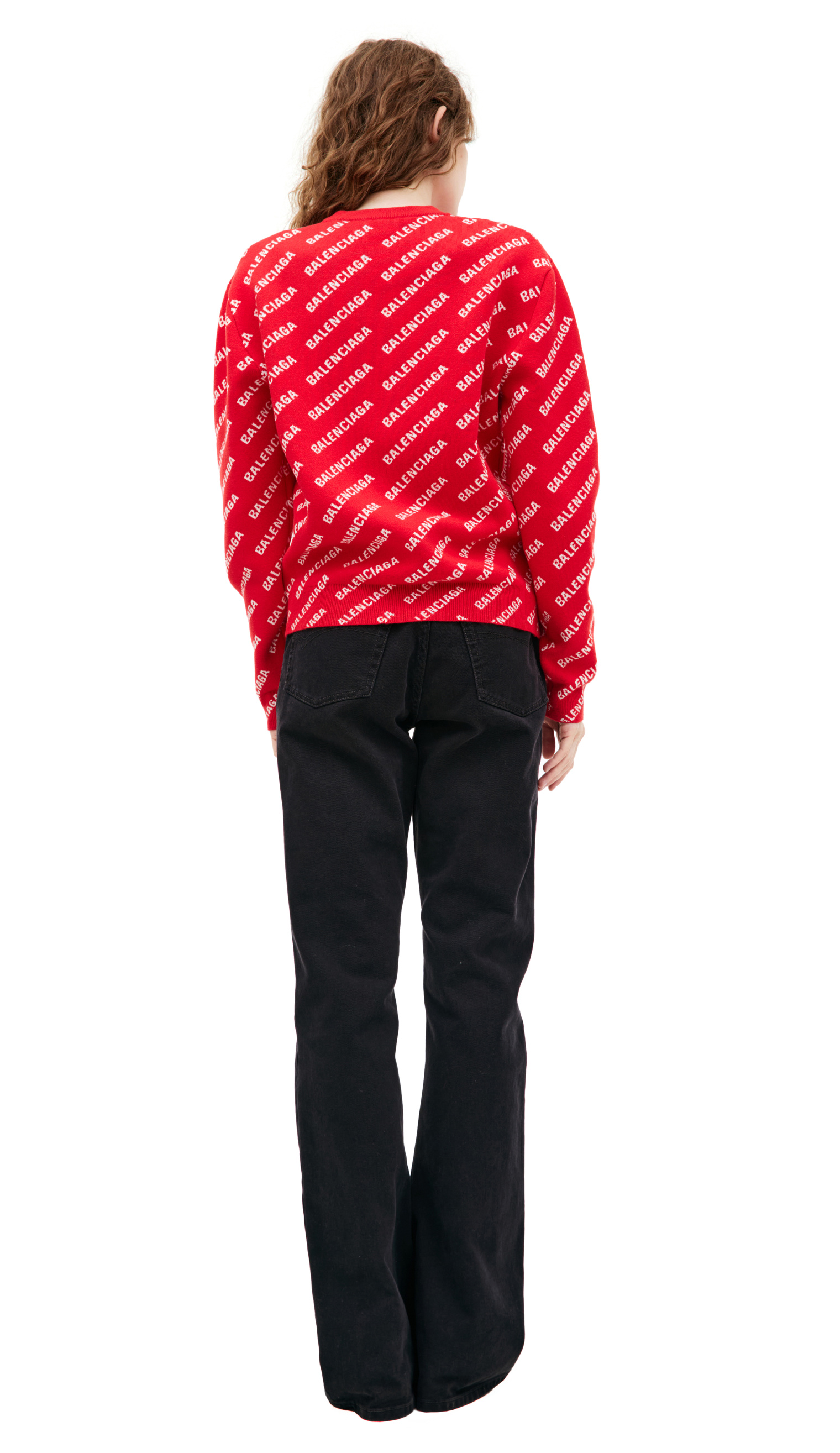 Balenciaga red sweater hotsell