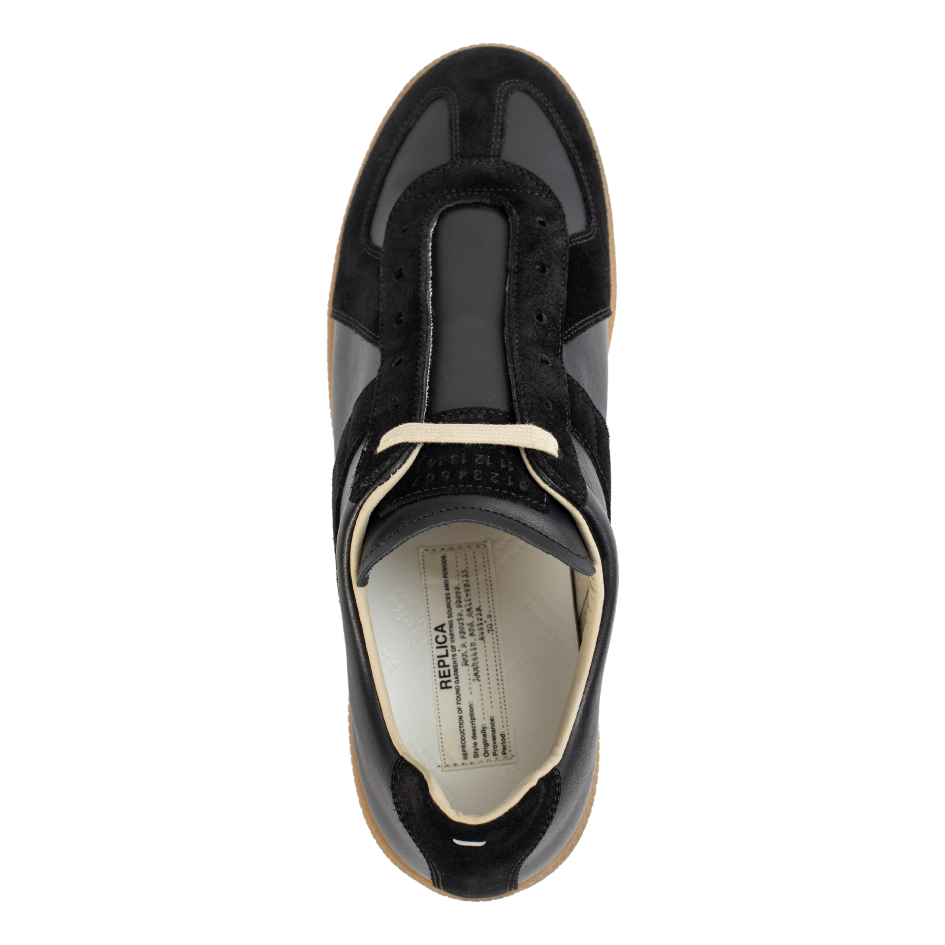 Maison Margiela Black leather sneakers