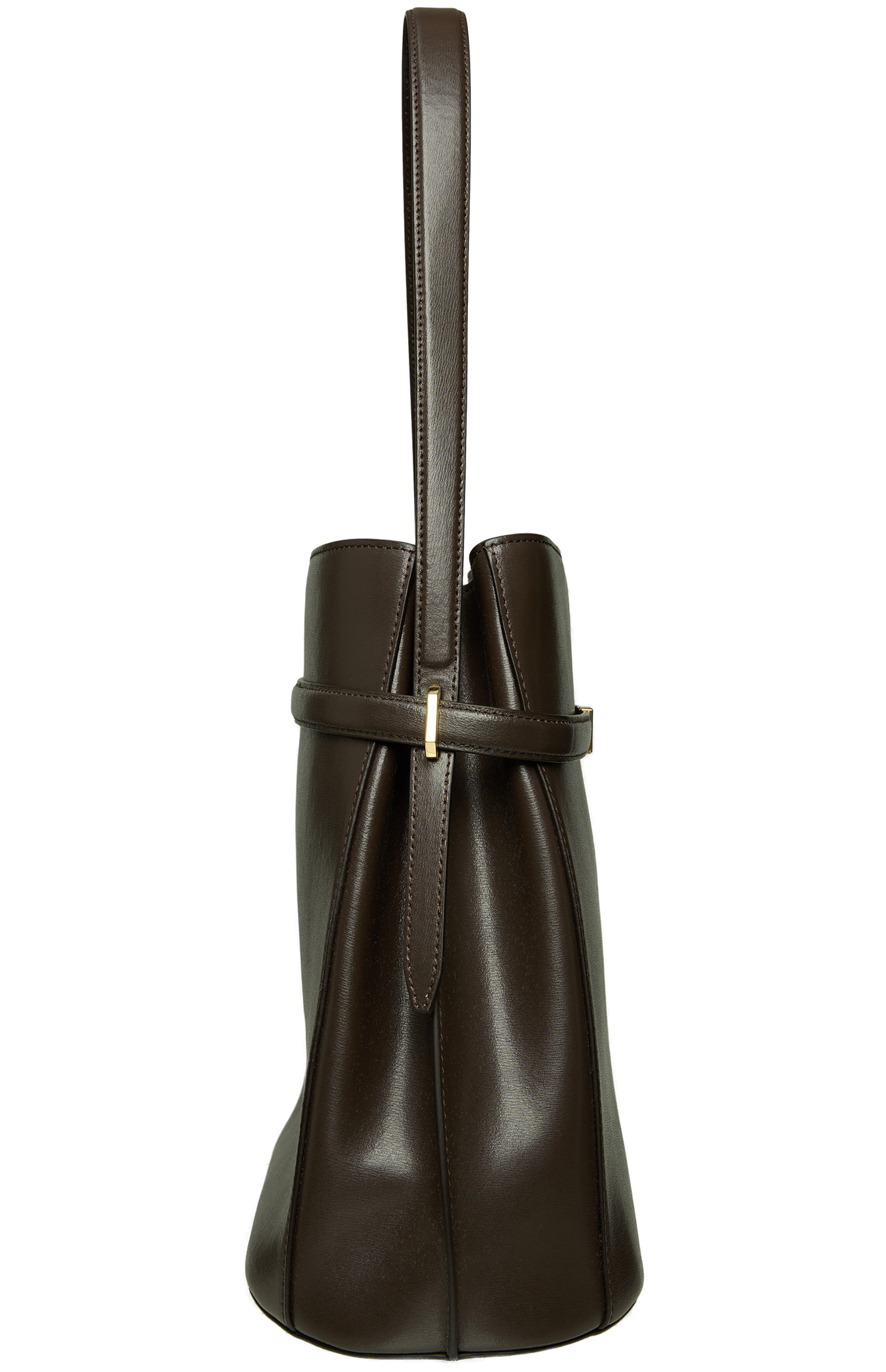 TOTEME TOTEME brown belted bucket bag