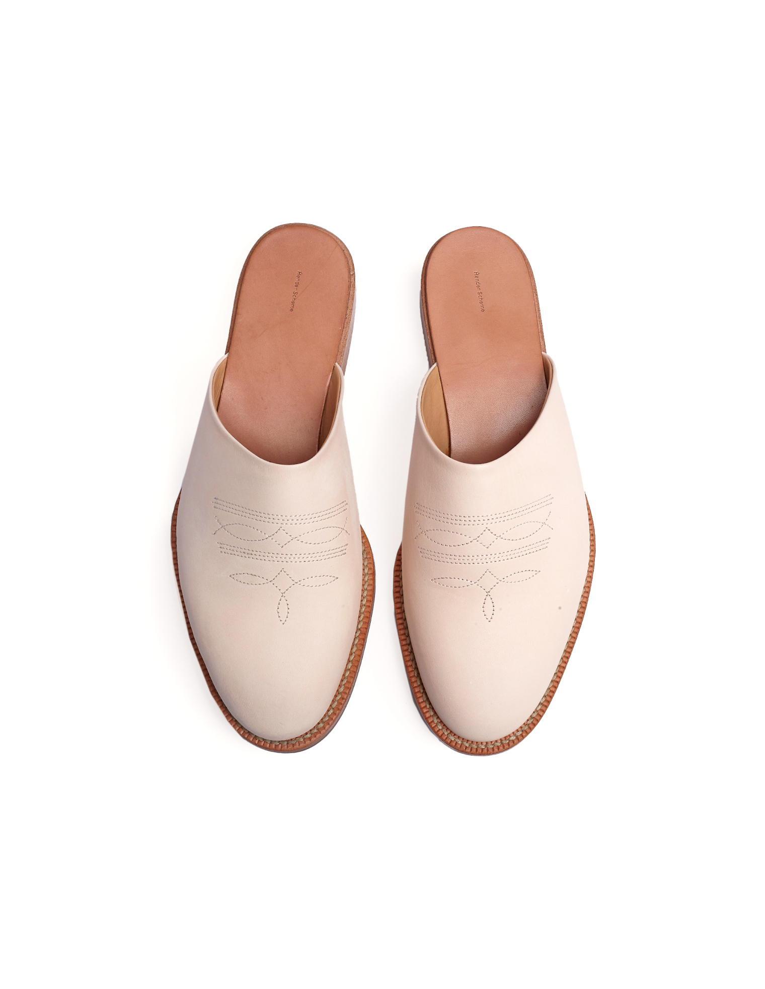 Hender Scheme Cheak Embroidered Leather Mule