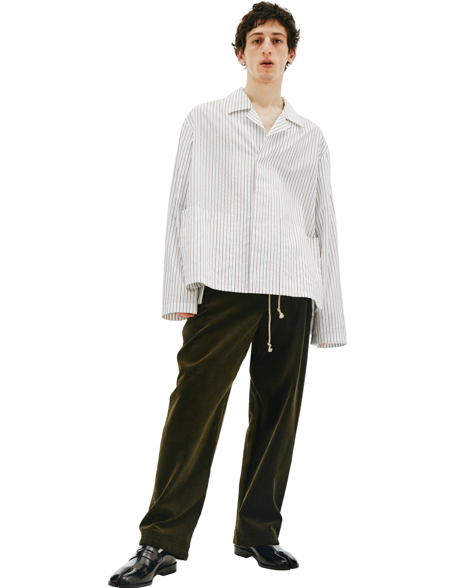 Maison Margiela Red & Blue Striped Cotton Jacket