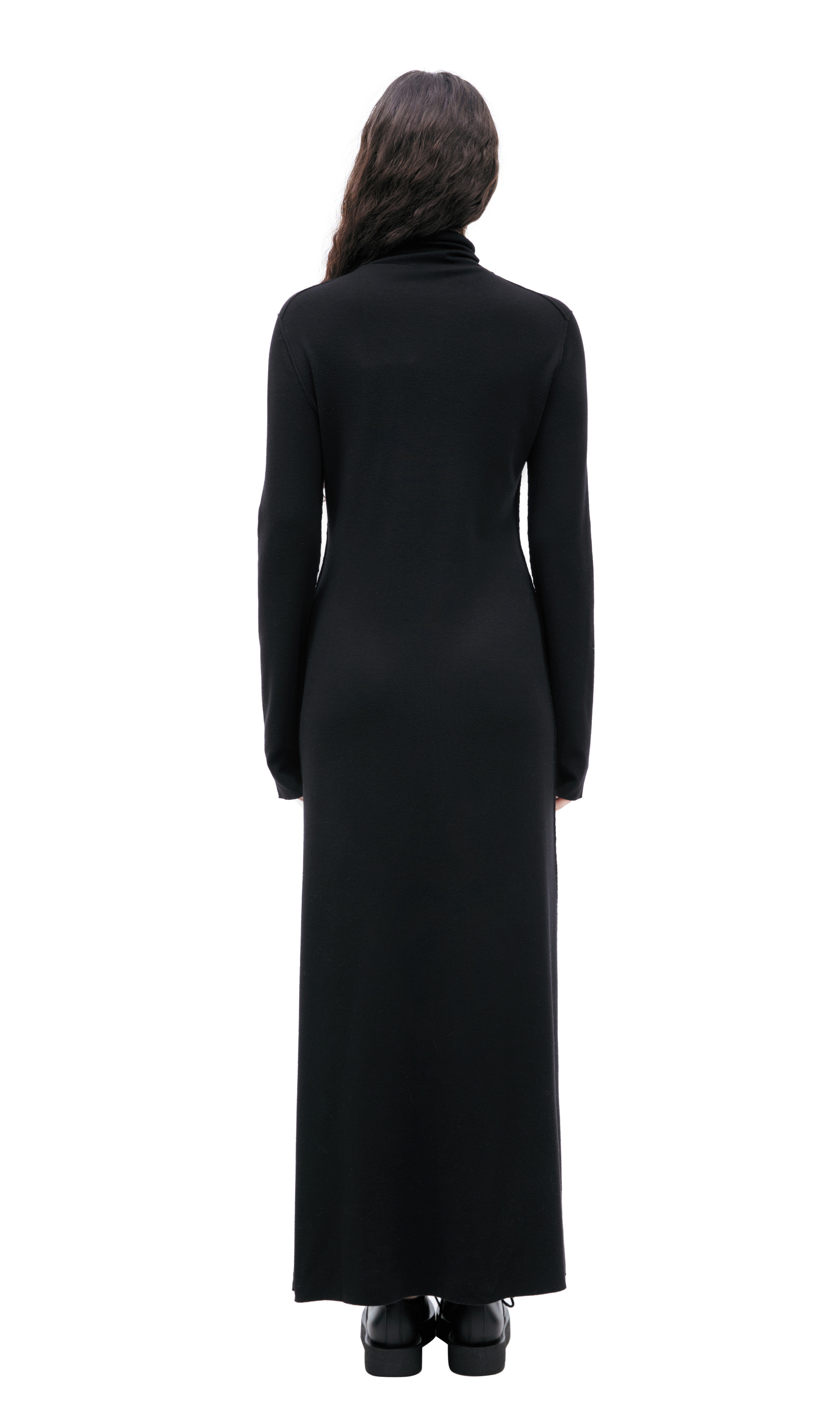 The Row Black wool dress