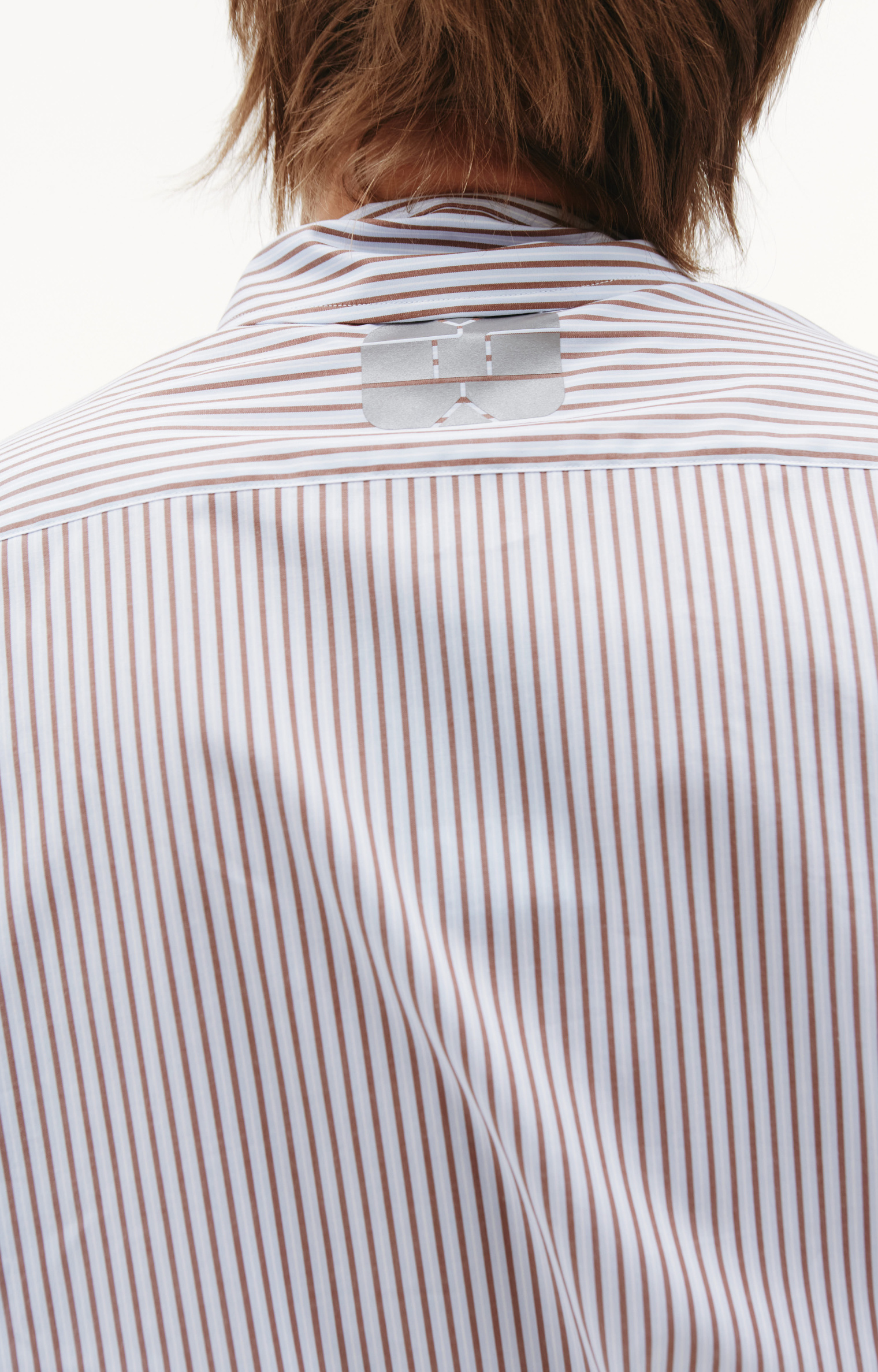 VTMNTS Striped zip-up shirt