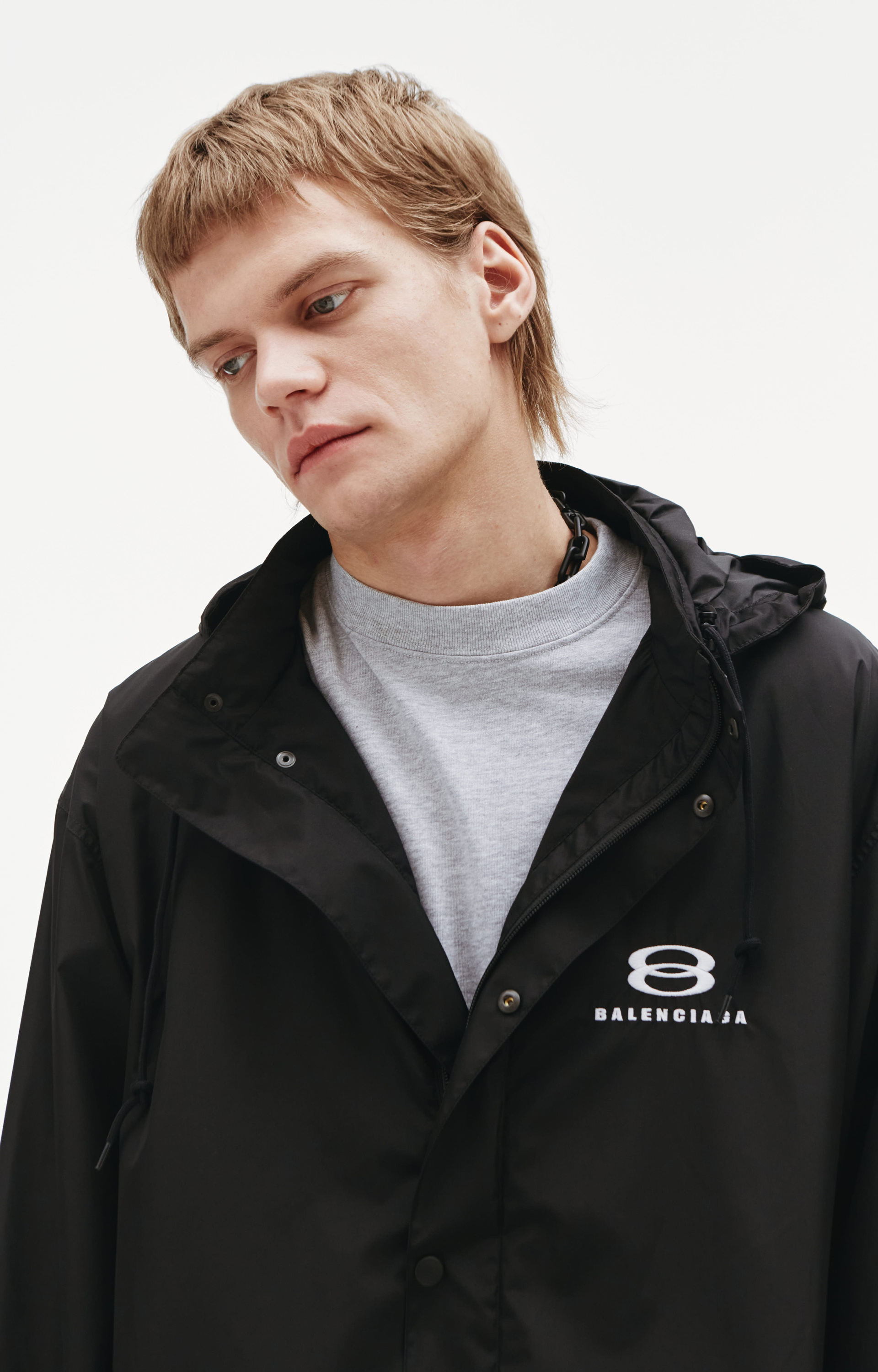 Balenciaga Black logo rain coat