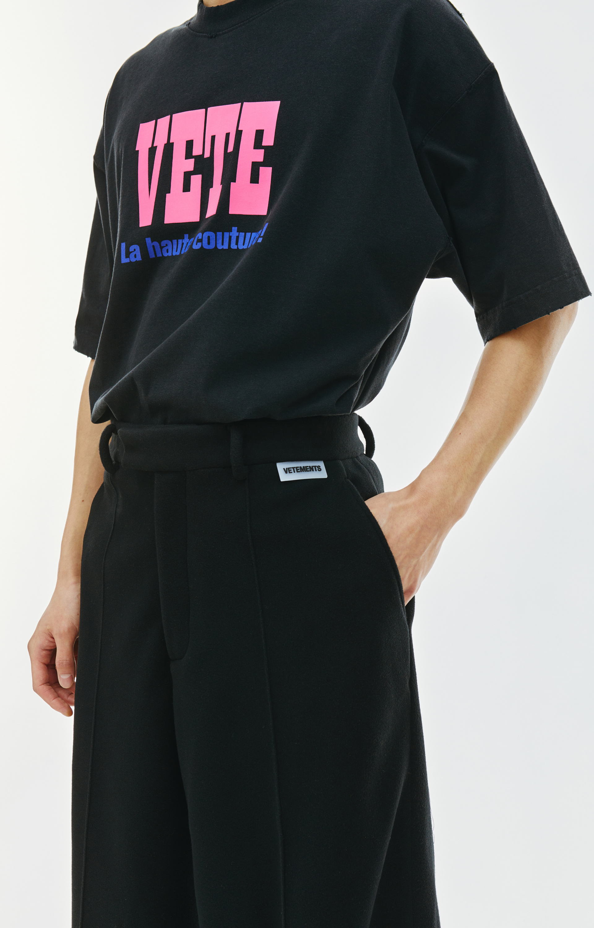 VETEMENTS Black Pinched Seam Trousers