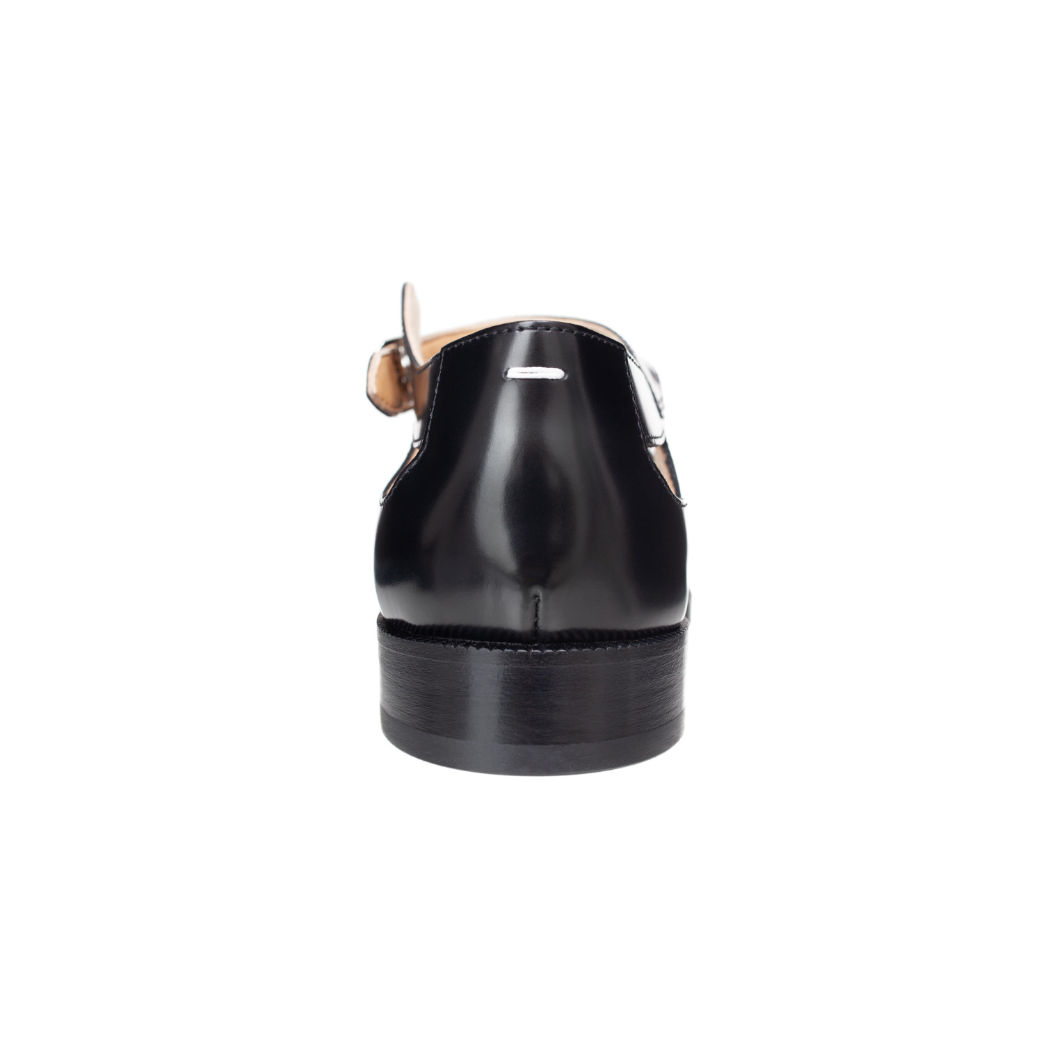 Maison Margiela Black Tabi Strap Oxfords