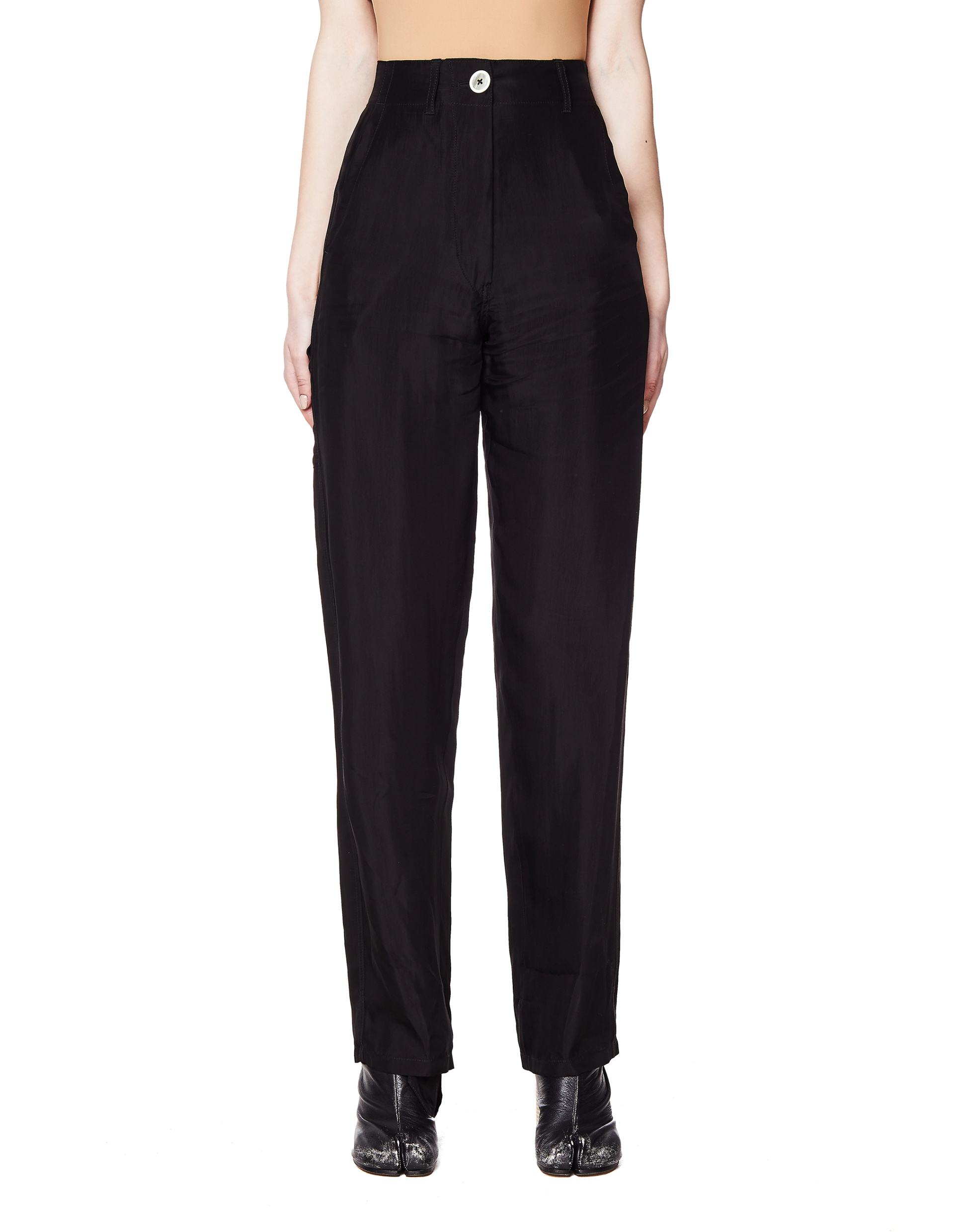Ann Demeulemeester Black Viscose Trousers