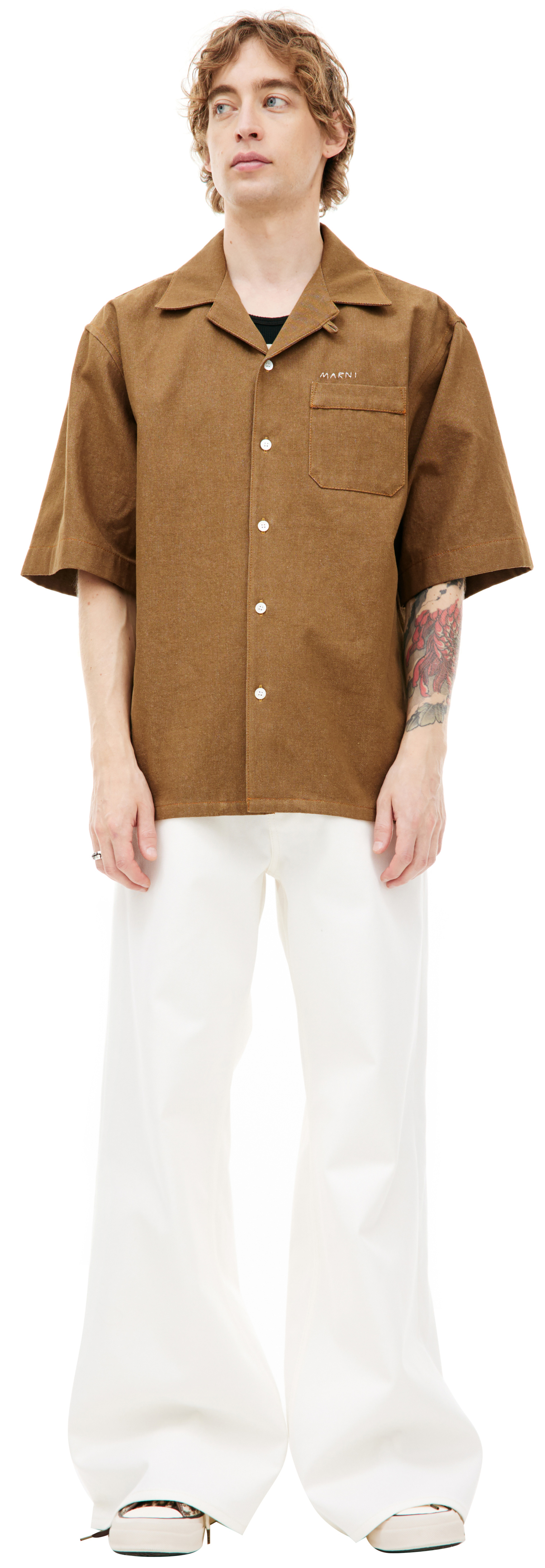 Marni Brown denim shirt