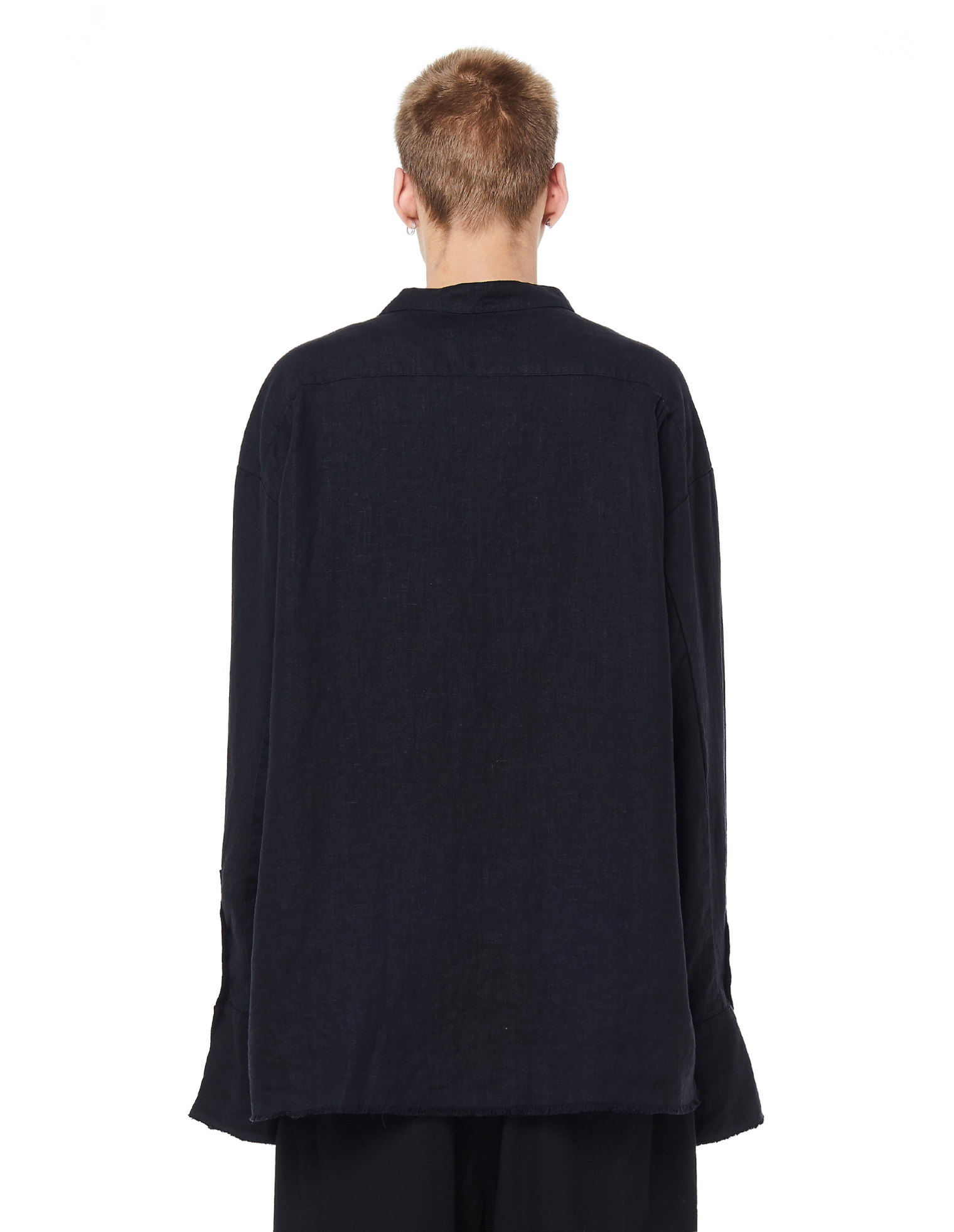 Greg Lauren Black Linen Studio Shirt