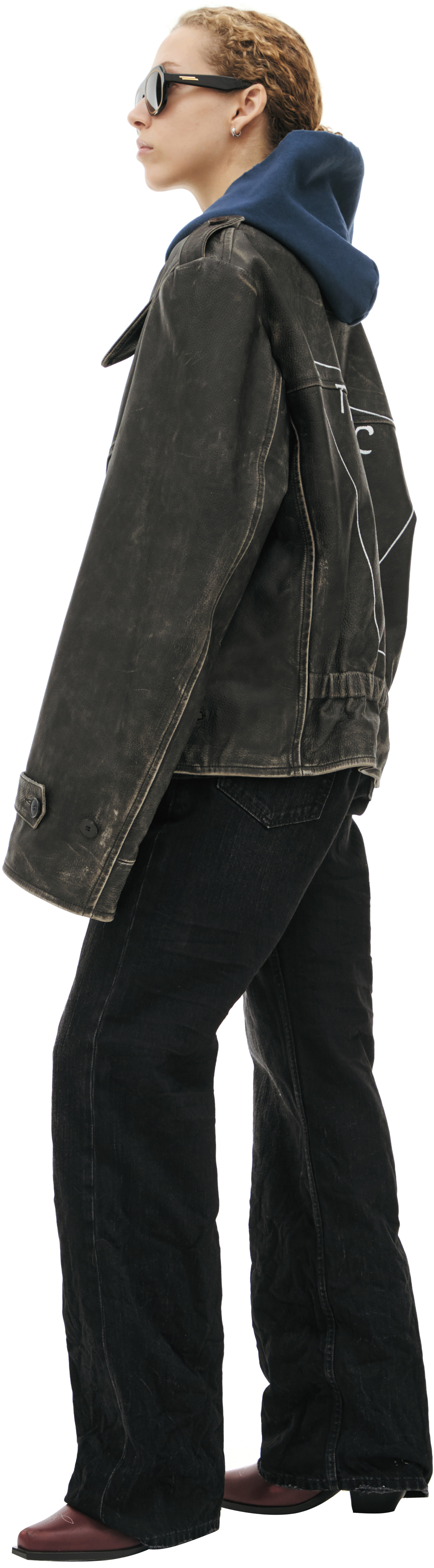 Enfants Riches Déprimés Leather print jacket