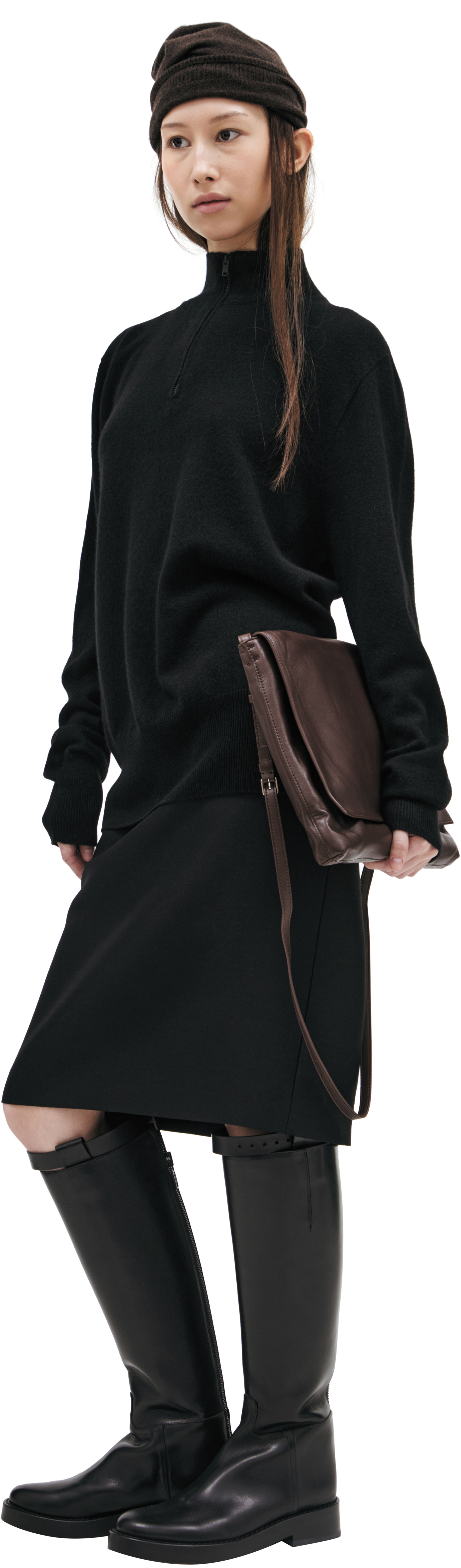 The Row Black cashmere sweater