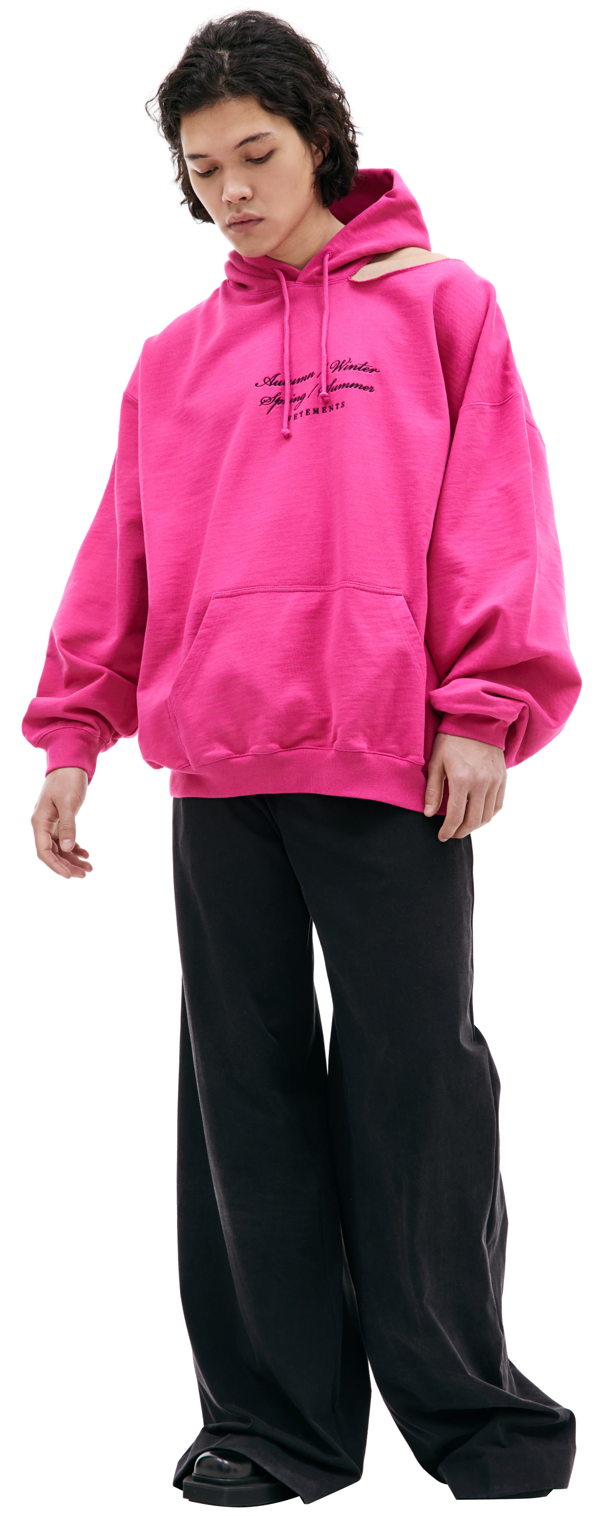 VETEMENTS Pink oversized hoodie