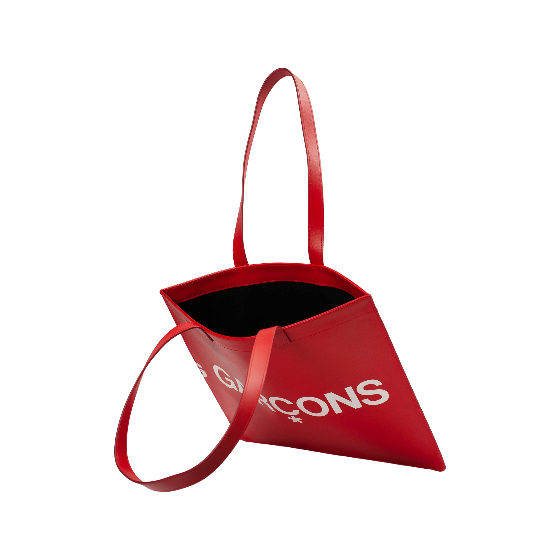 Comme des Garcons Wallets Red Leather Shopper Bag