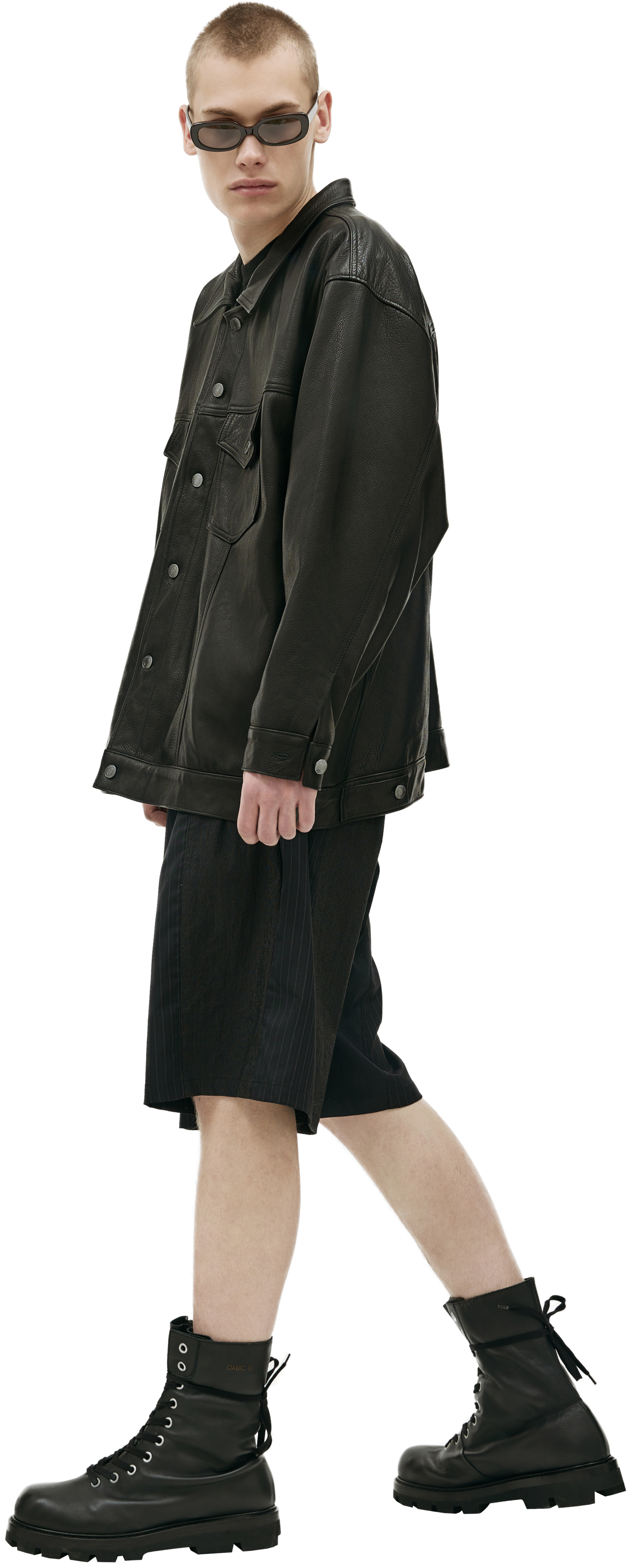 Enfants Riches Déprimés Leather trucker jacket