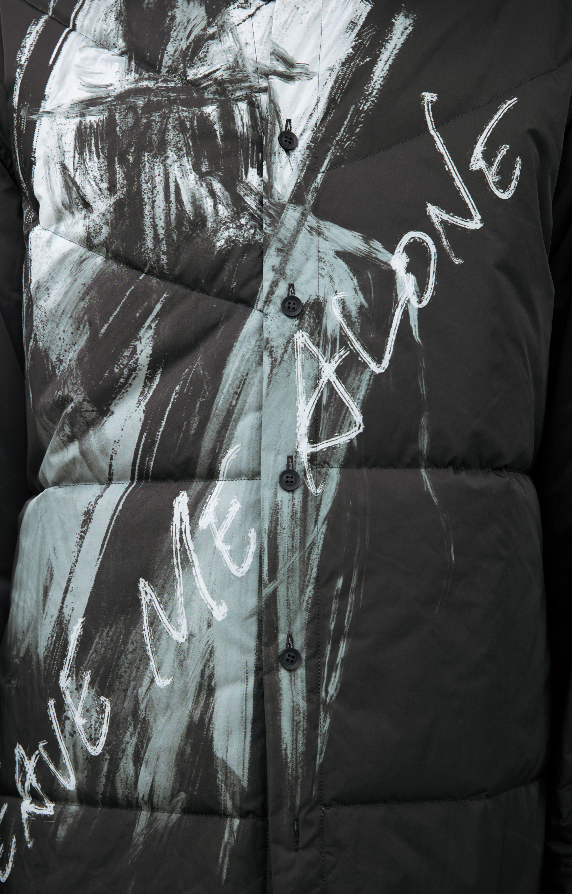 Yohji Yamamoto Quilted jacket with print