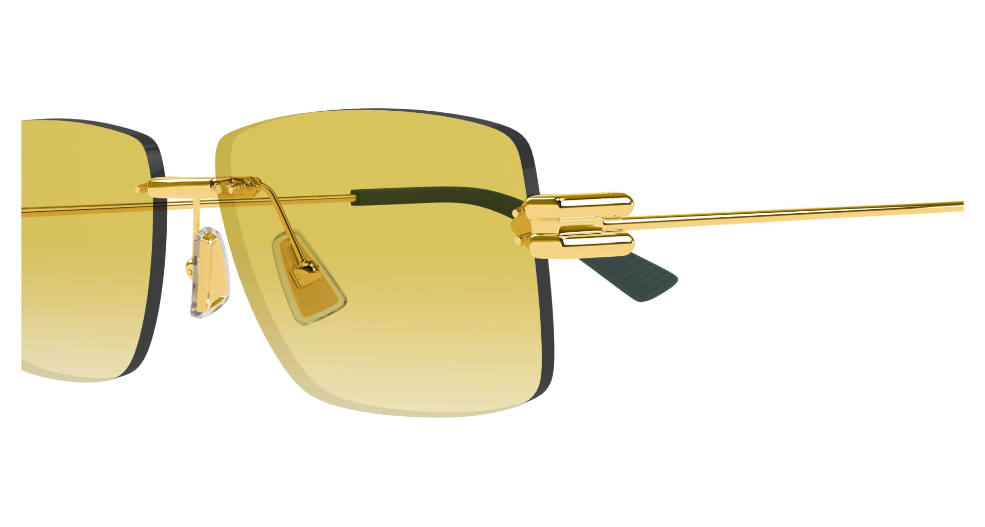 Bottega Veneta Rectangular Metal Sunglasses