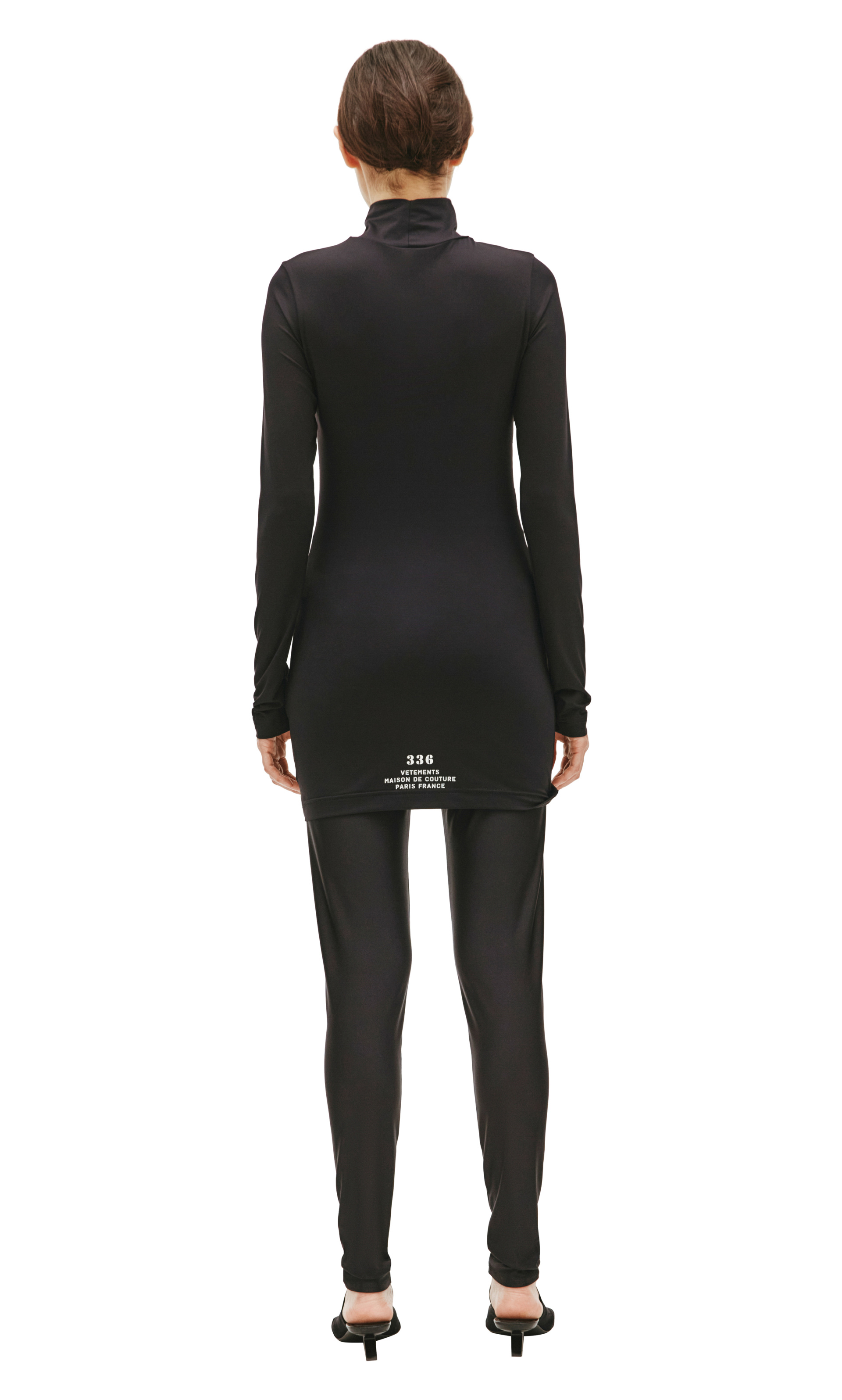 VETEMENTS Haute Couture Logo Black Dress