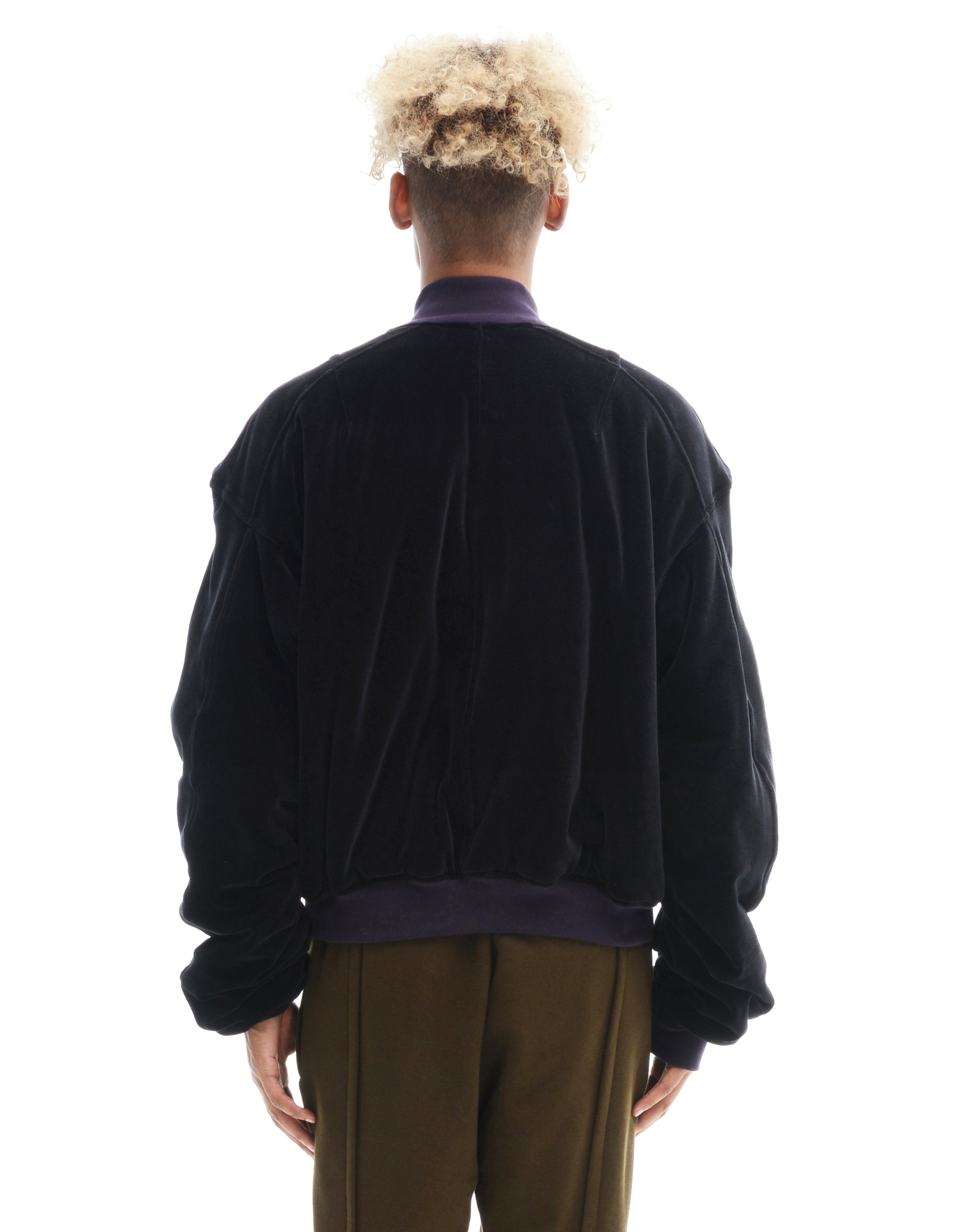Haider Ackermann Velvet bomber sweatshirt