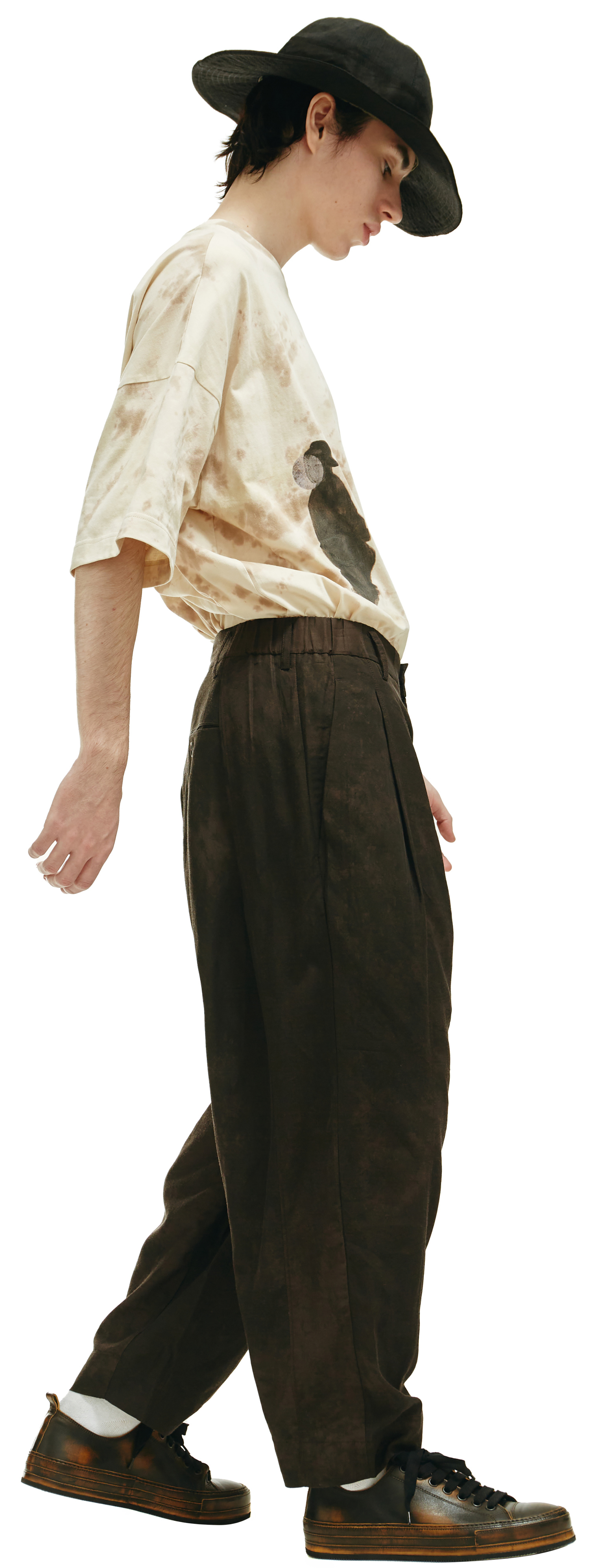 Ziggy Chen Pleat tapered long trousers