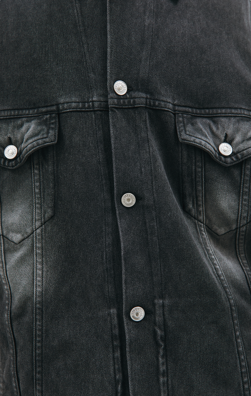 Balenciaga Джинсовая потертая куртка серого цвета