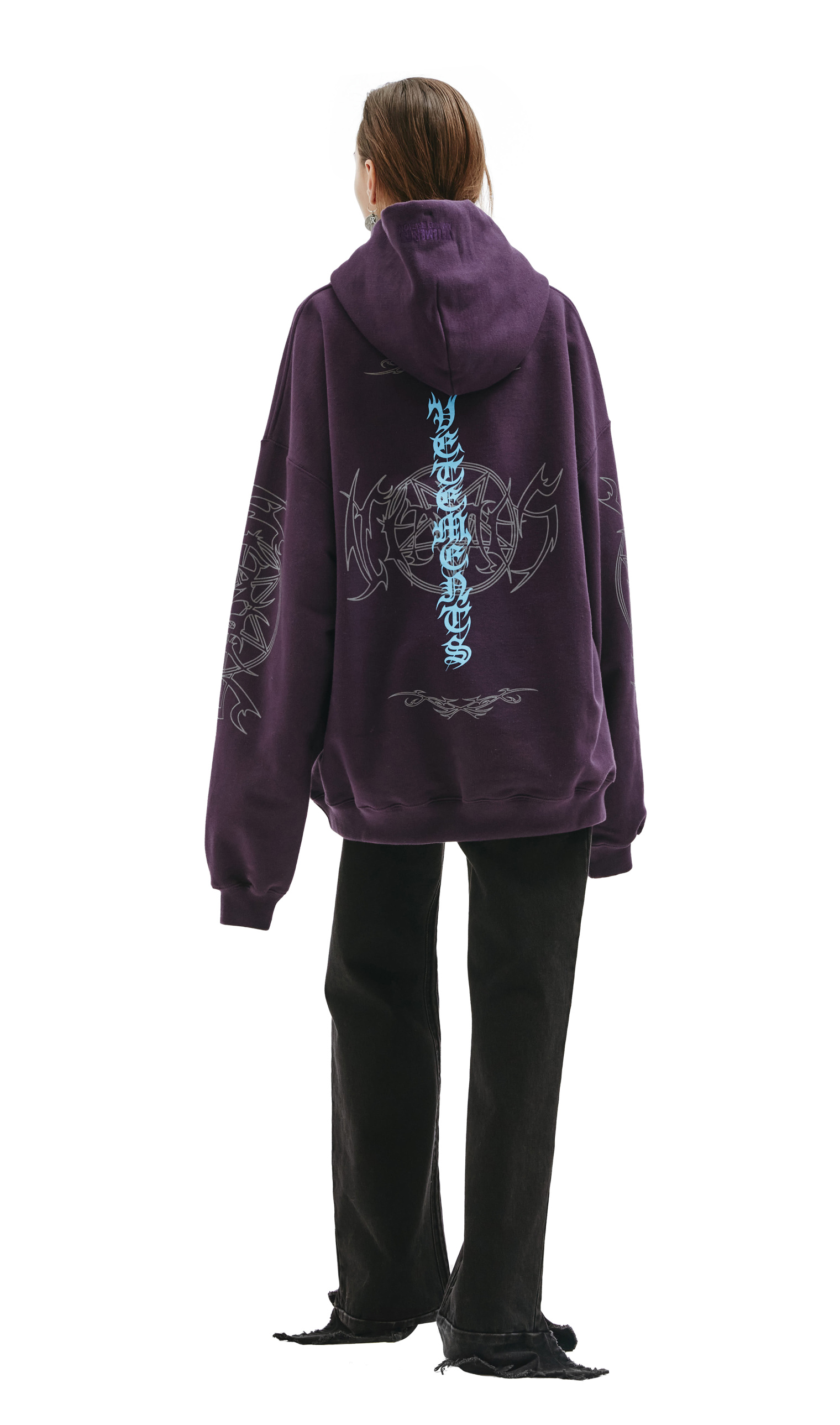 VETEMENTS Purple printed hoodie