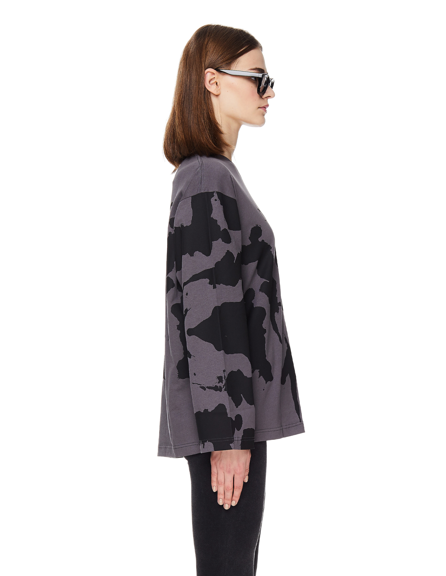 Youths in Balaclava Grey Cotton Printed L/S T-Shirt