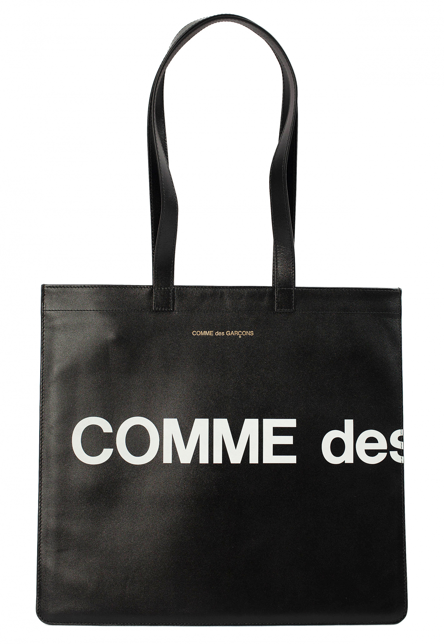 Comme des Garcons Wallets Черная кожаная сумка с логотипом