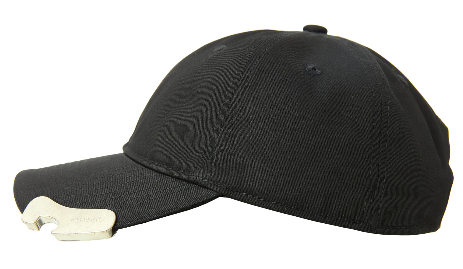 VETEMENTS Black cap with a bottle opener