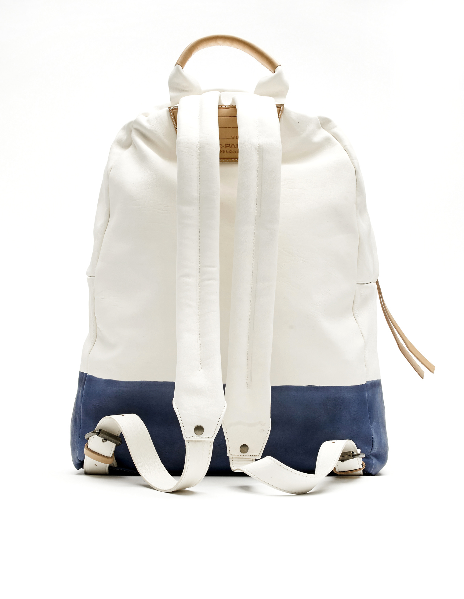 Officine Creative Leather two-tone backpack