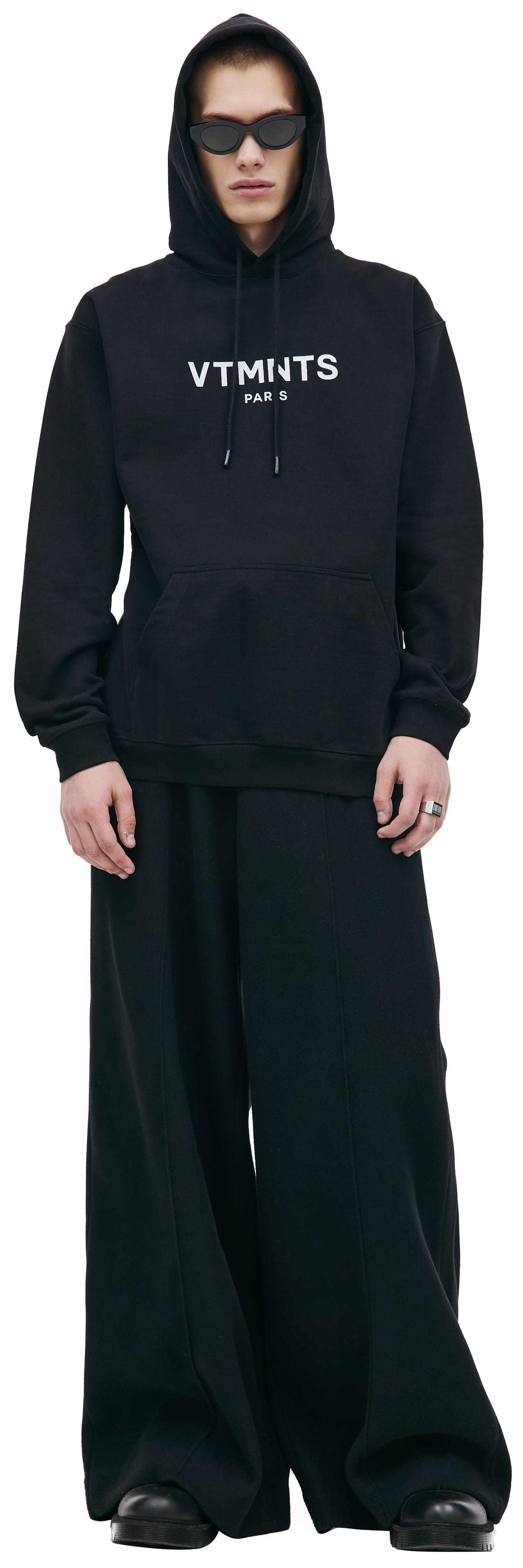 VTMNTS Black printed hoodie