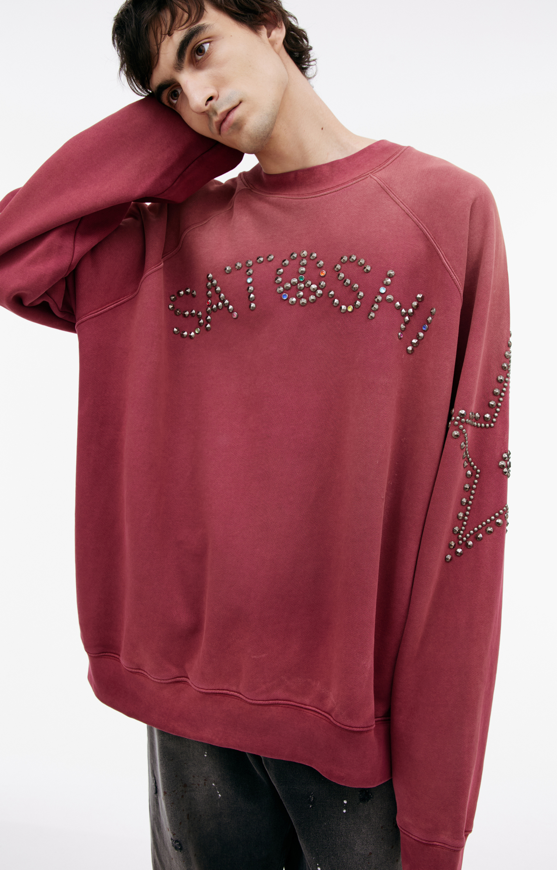 Satoshi Nakamoto Burgundy sweatshirt with logo