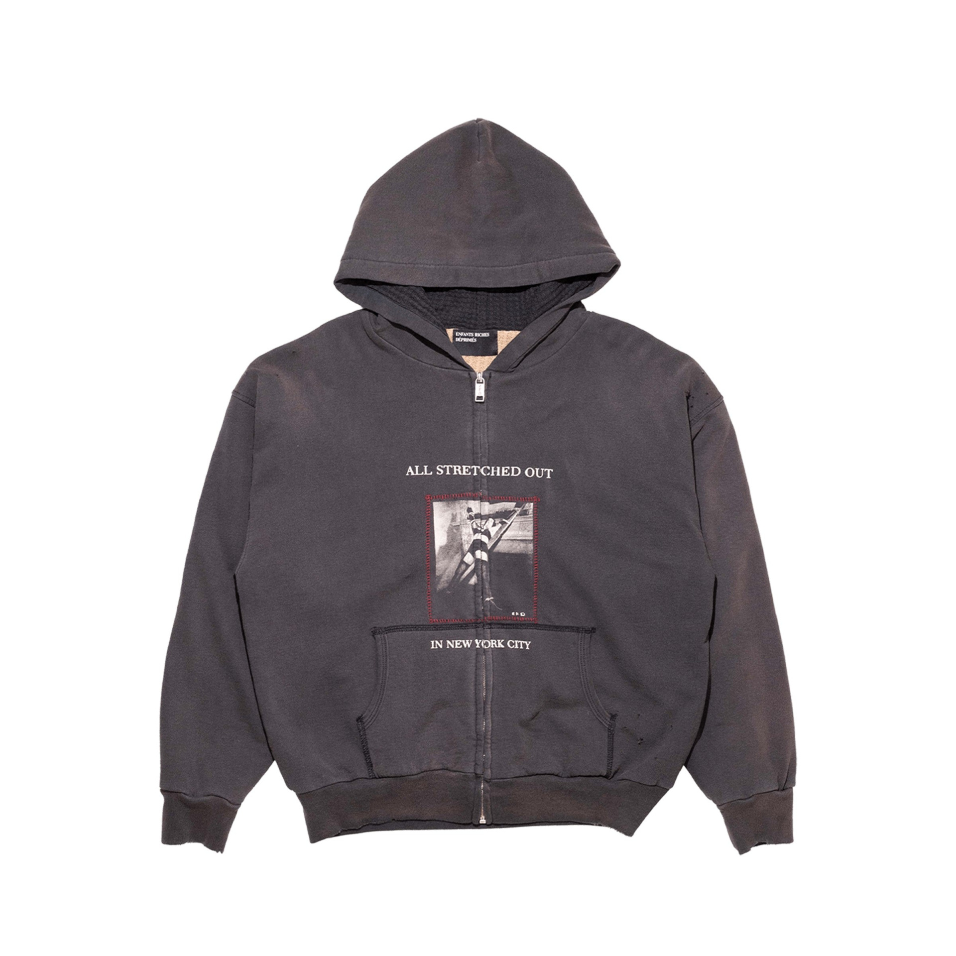 Enfants Riches Déprimés Stretched Out Thermal Lined Zip Up Hoodie