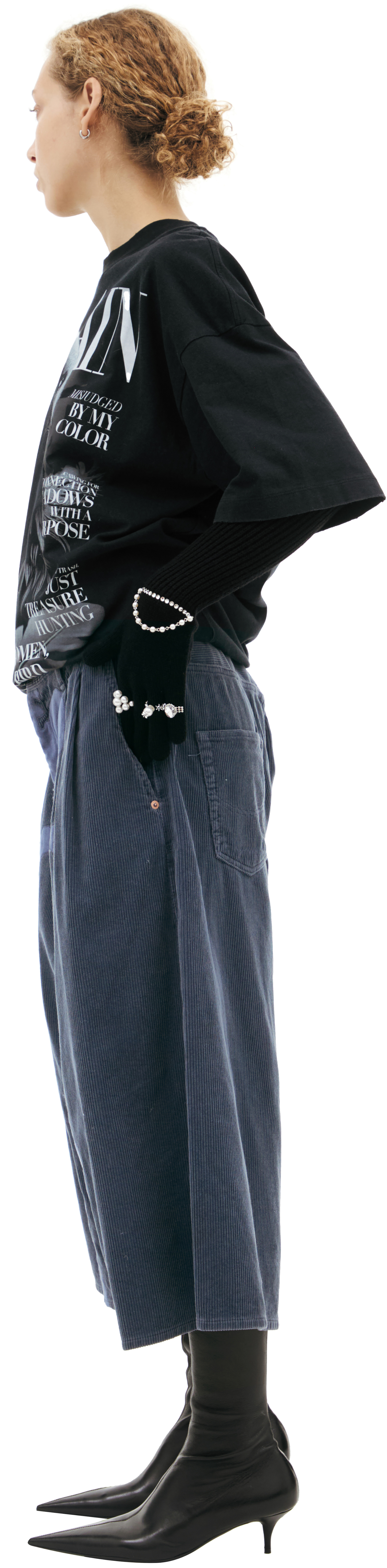 Doublet Cropped print trousers