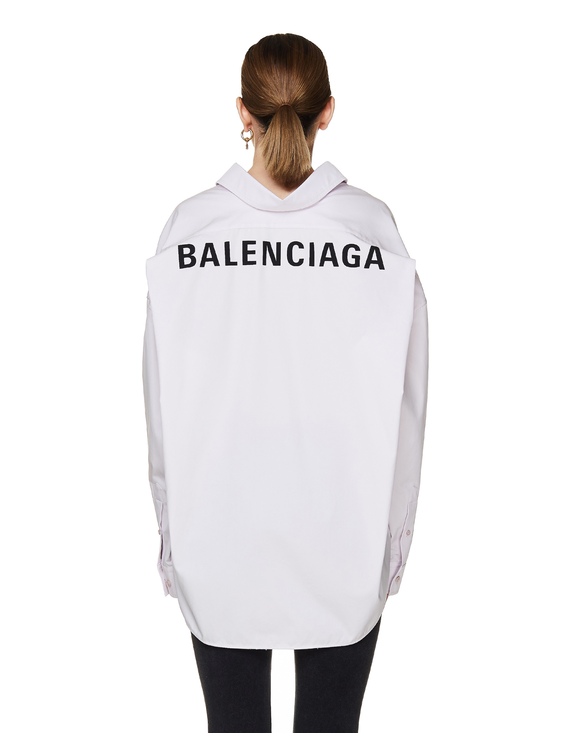 Balenciaga Pink Cotton Logo Shirt