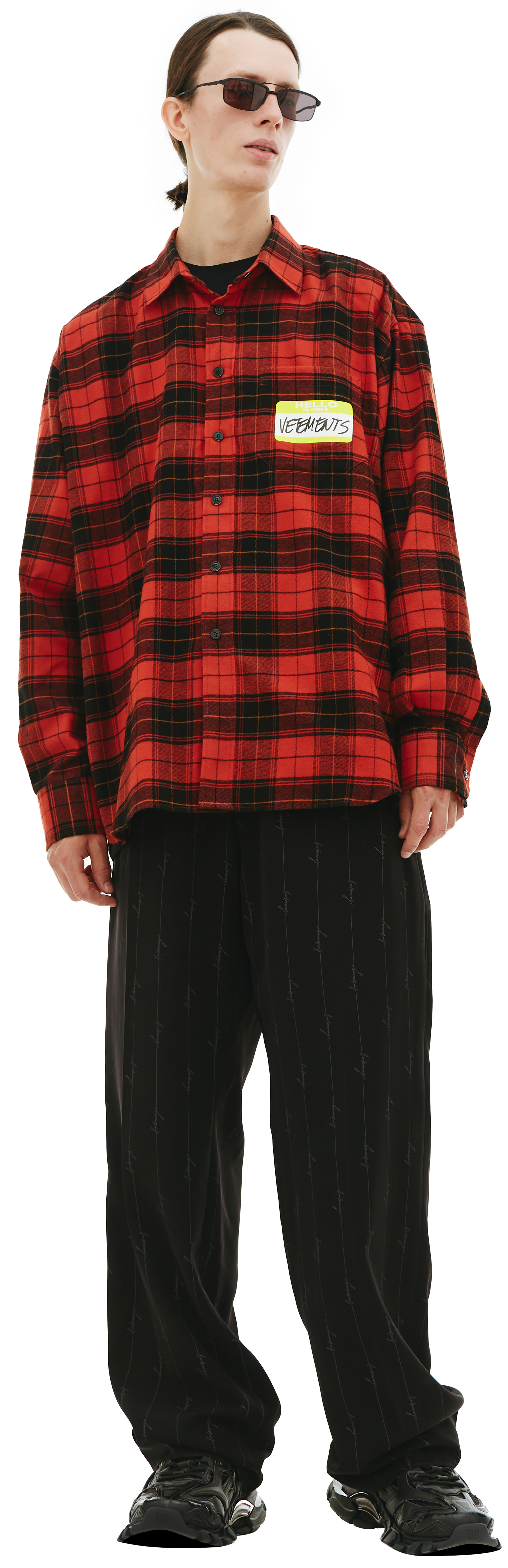 VETEMENTS Logo checked shirt
