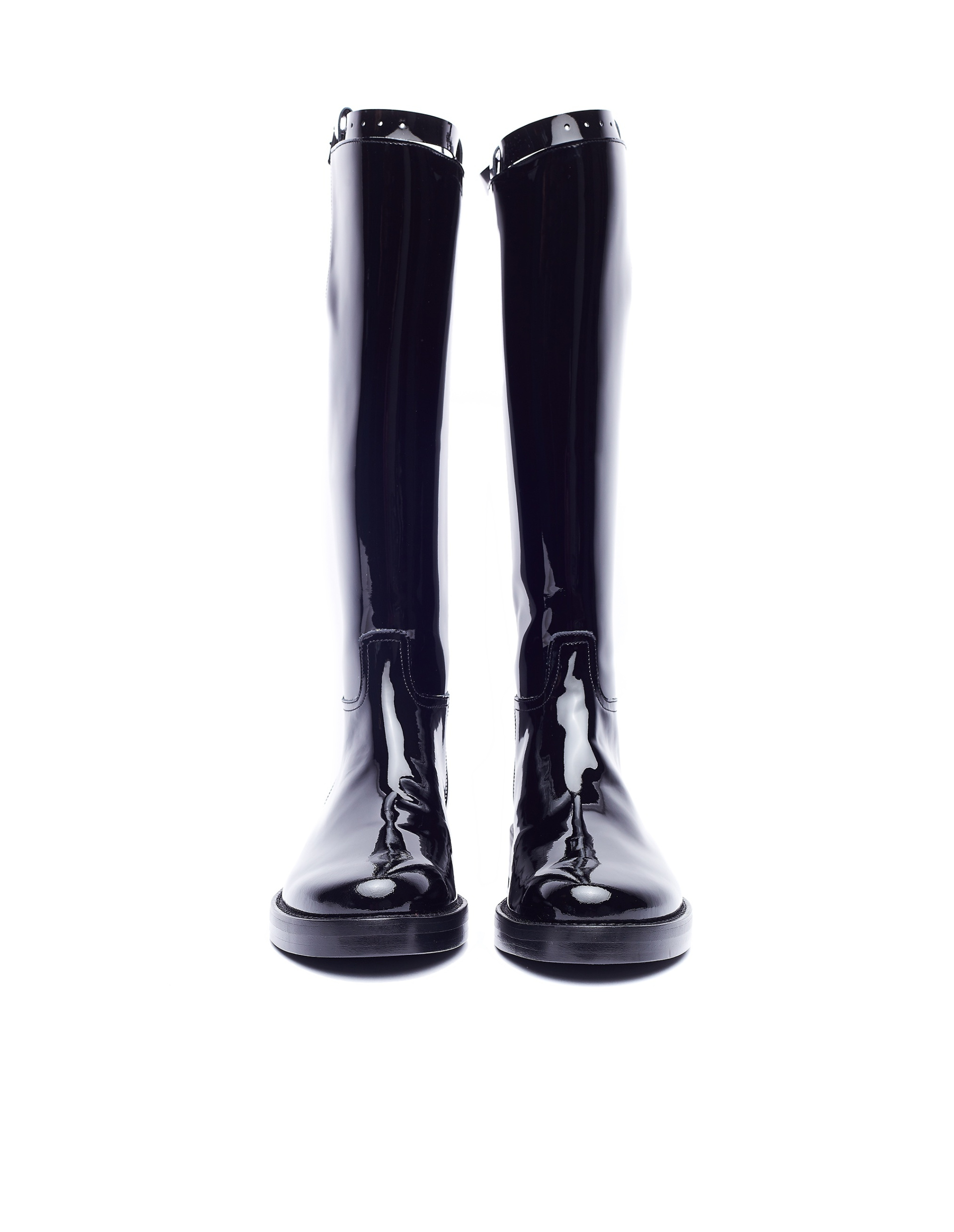 Ann Demeulemeester Black Patent Leather Boots