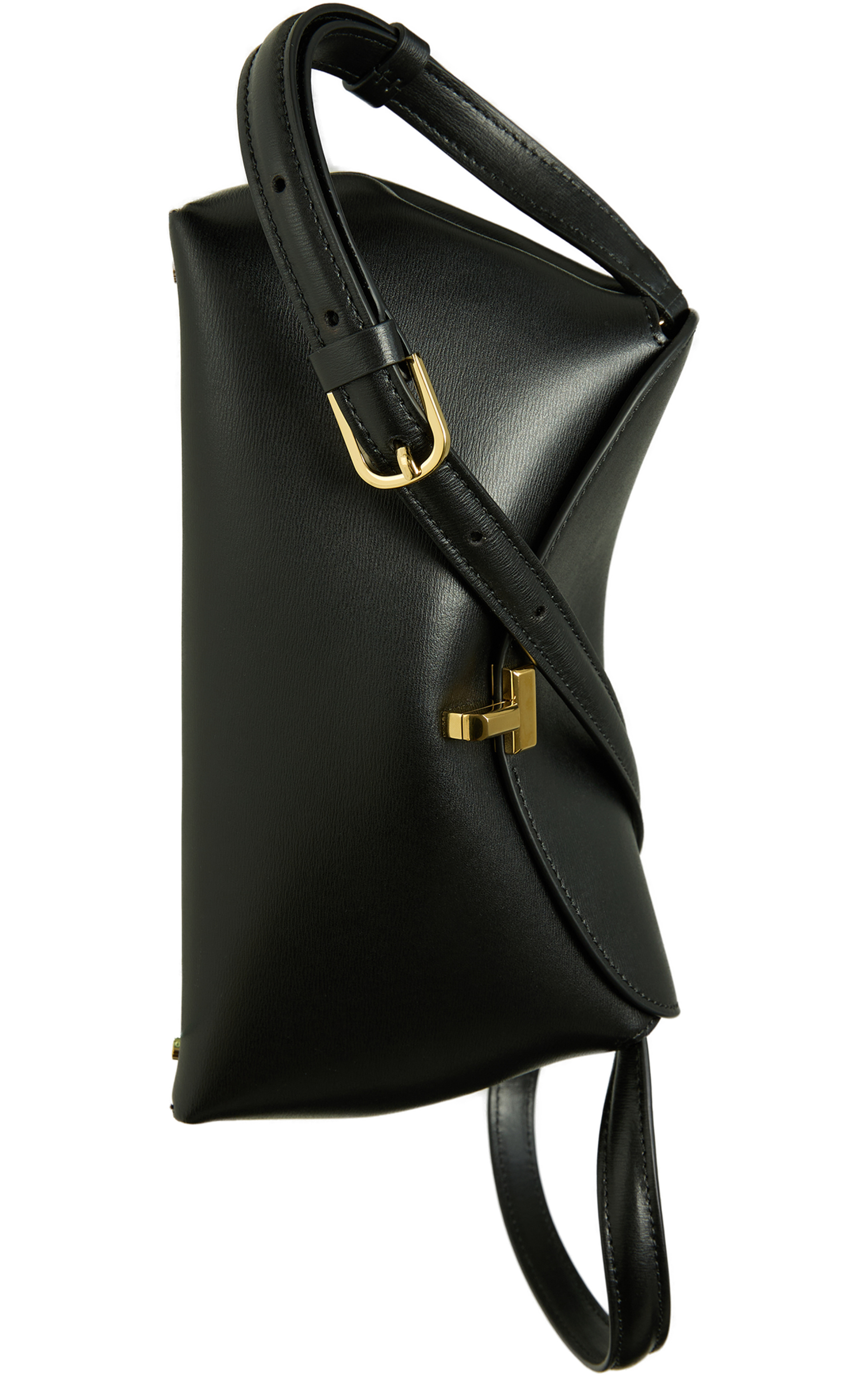 TOTEME Black TOTEME clutch with a gold-tone clasp