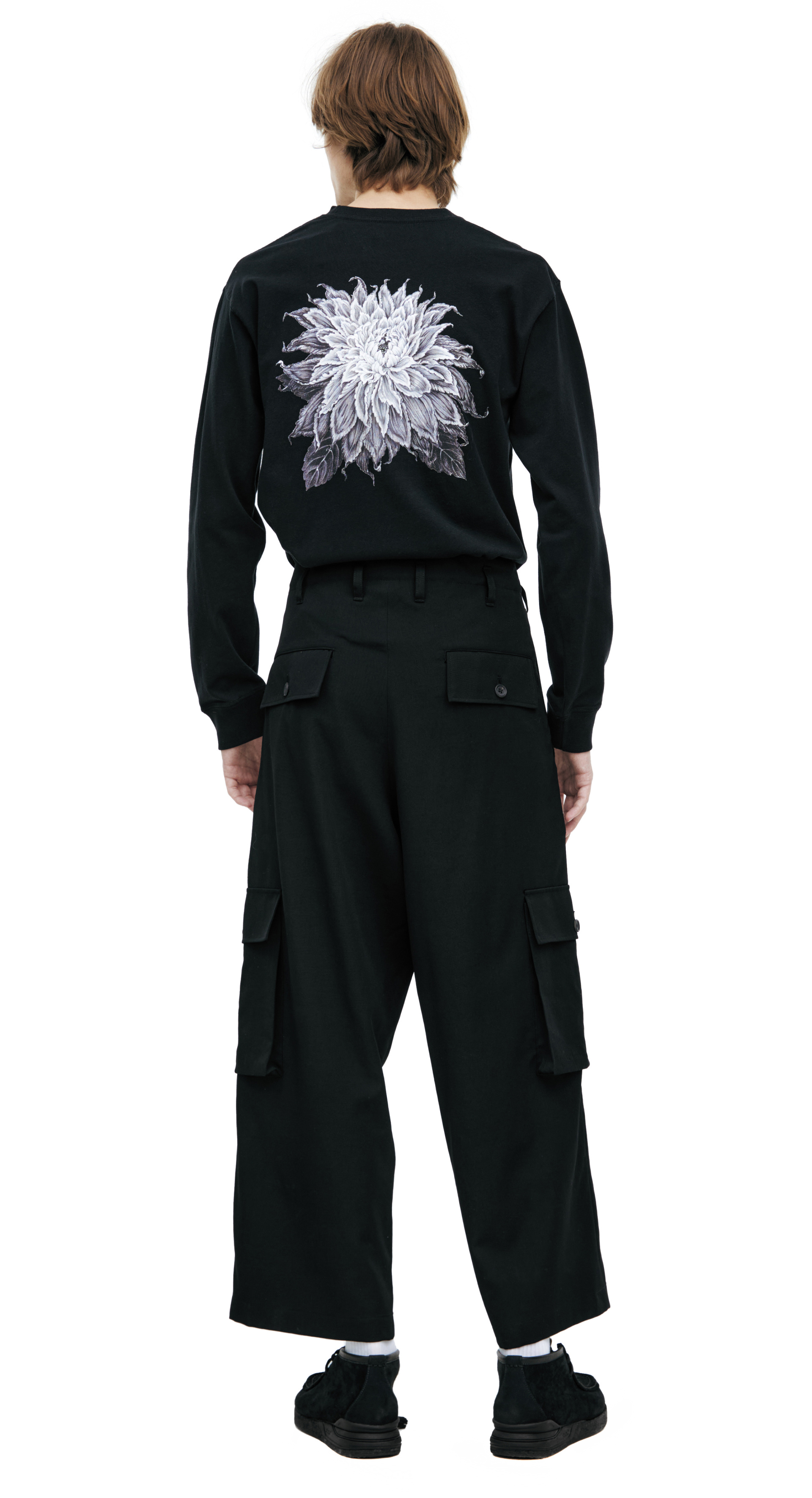 Yohji Yamamoto Black cargo trousers