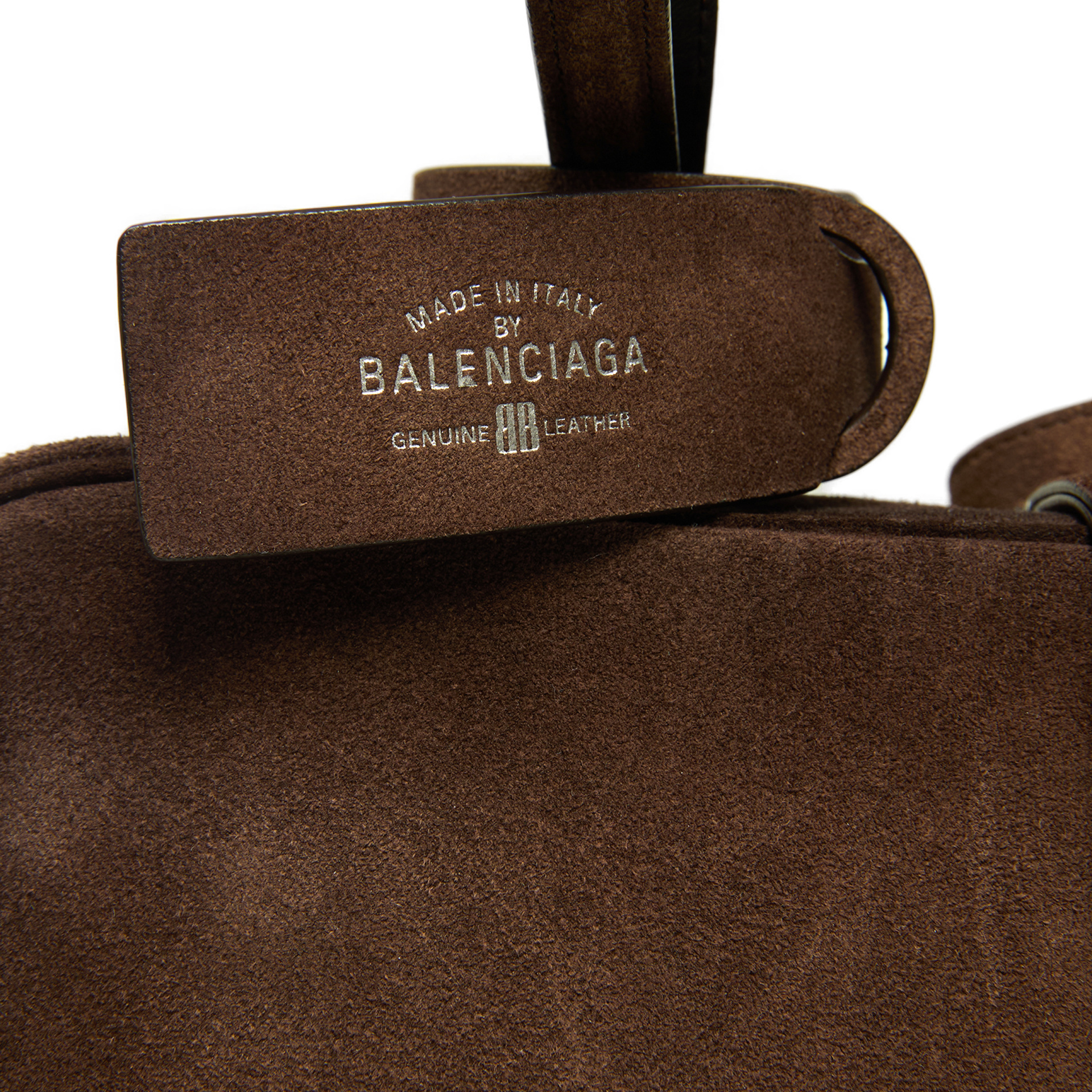 Balenciaga SUEDE CARRIE BOWLING BAG
